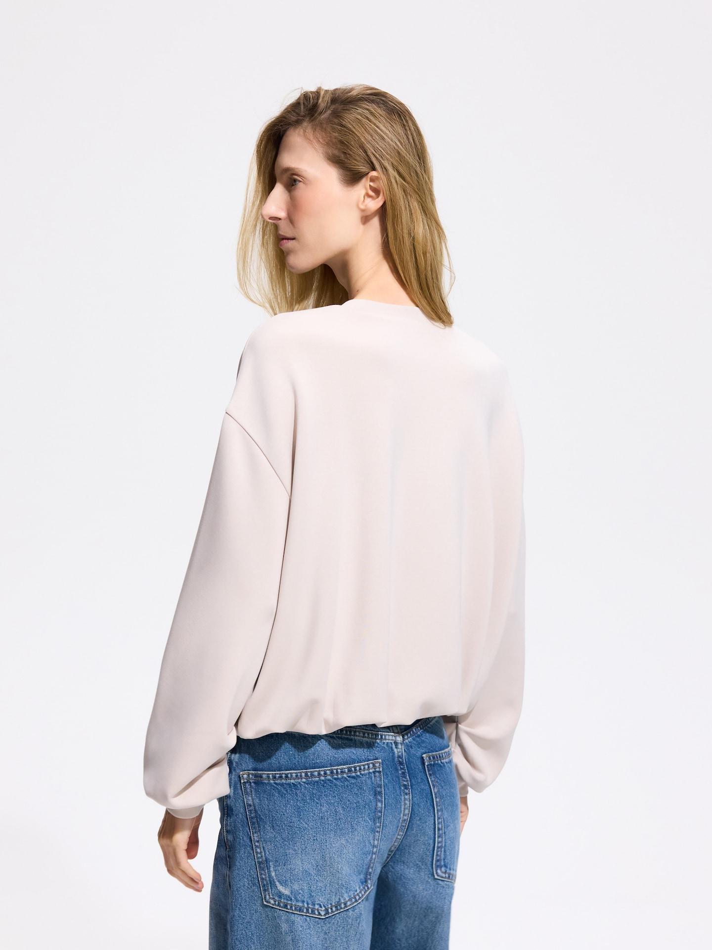 Beige Modal Blend Sweatshirt, Beige, medium