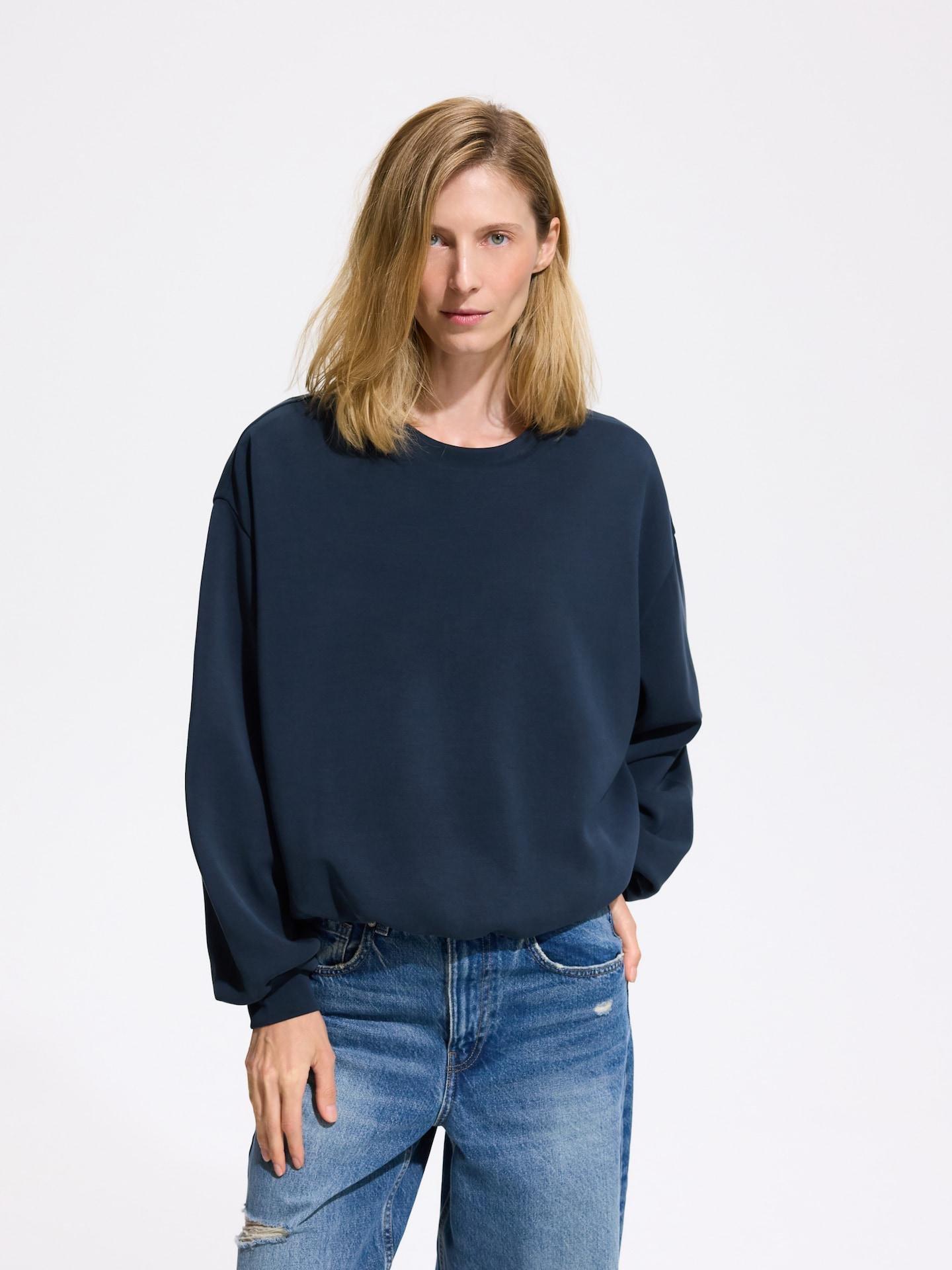 Navy Modal Blend Sweatshirt, Navy, medium