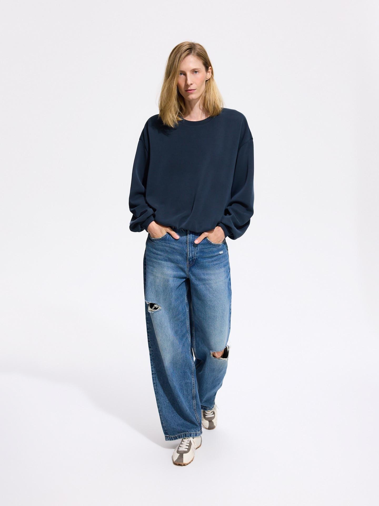 Navy Modal Blend Sweatshirt, Navy, medium