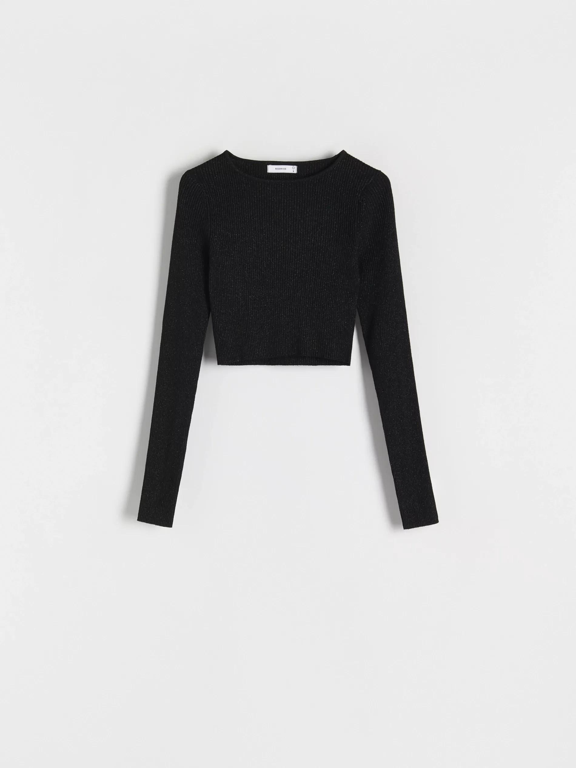 Black Metallic Knit Jumper, , large image number 2