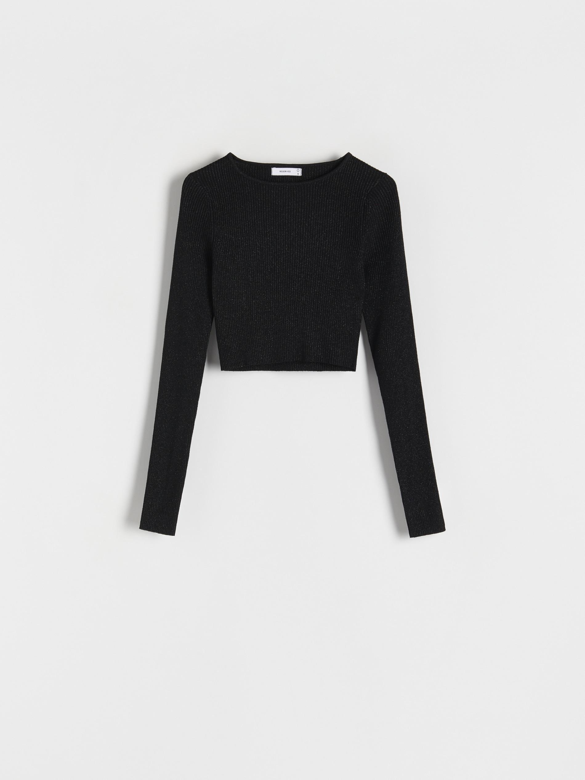 Black Metallic Knit Jumper, , large image number 5