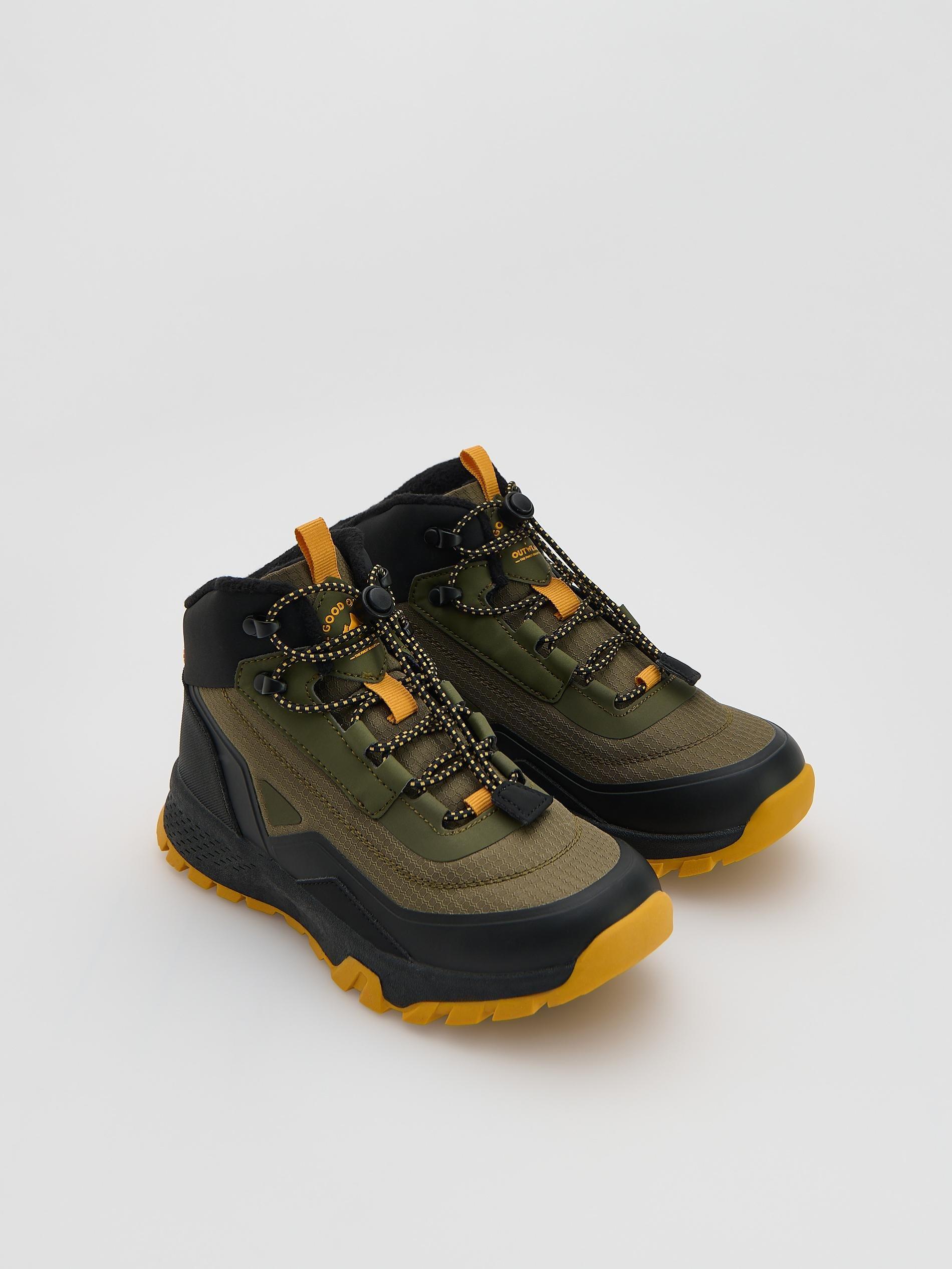 Green Ankle Boots With High Shaft, Khaki, medium