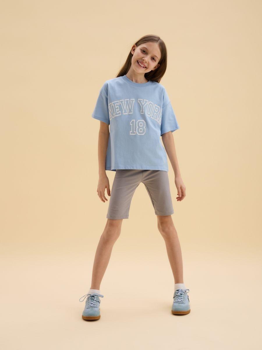 Grey Biker Shorts, High Cotton Content, Light grey, medium