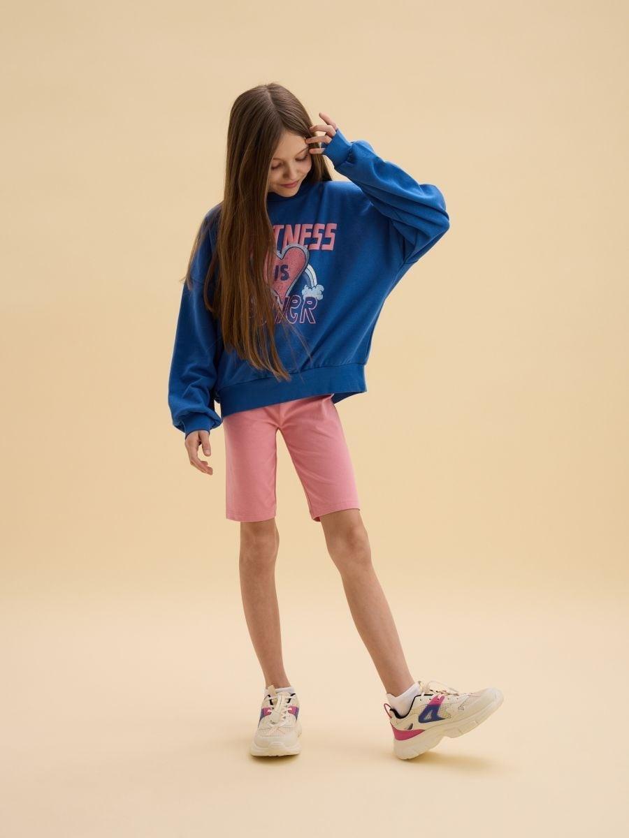 Pink Bike Shorts With A High Cotton Content, Pink, medium