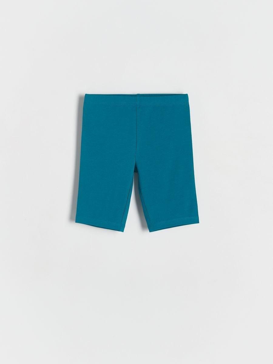 Green Bike Shorts With A High Cotton Content, Turquoise, medium