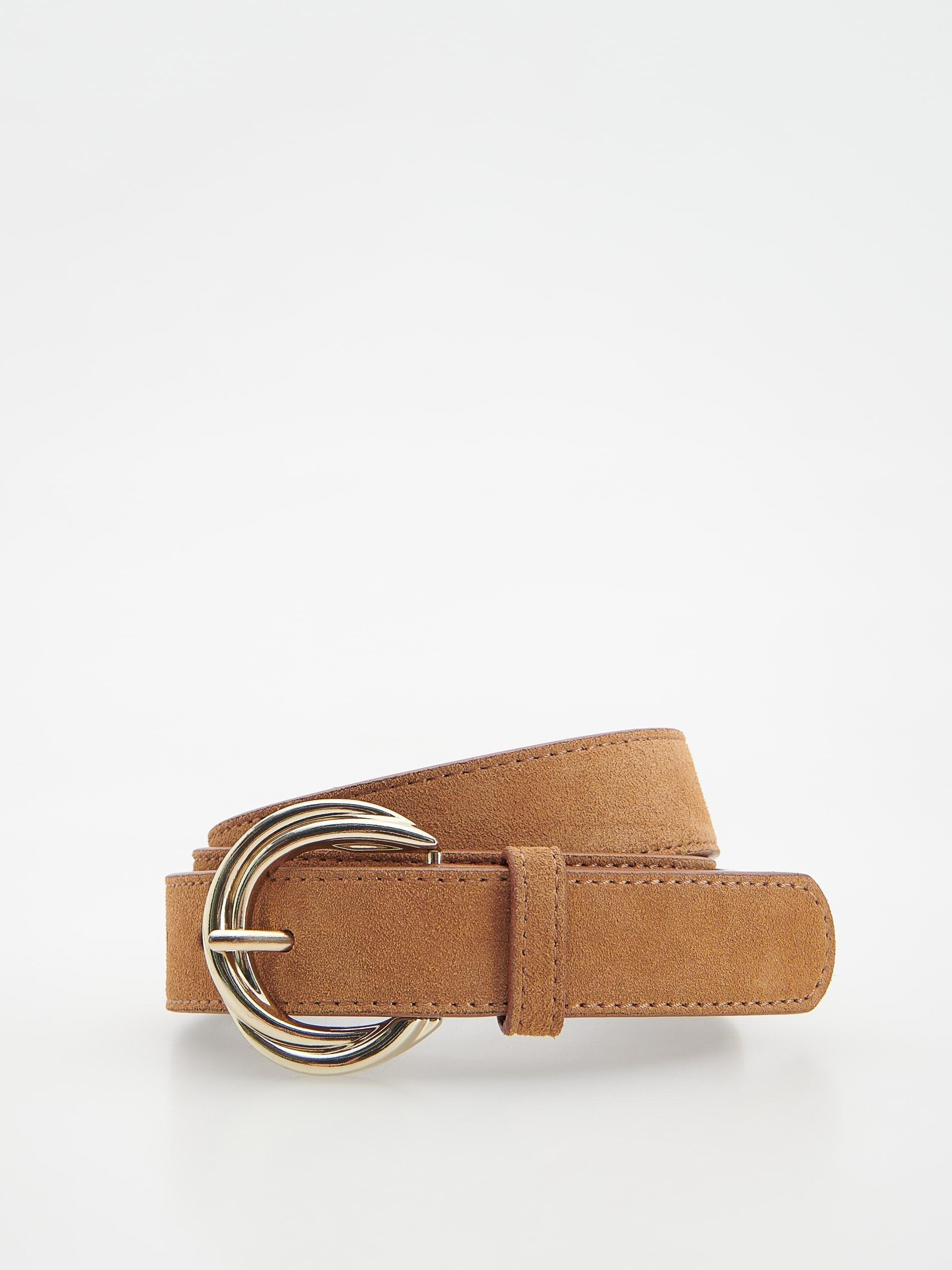 Brown Leather Belt, , large image number 0