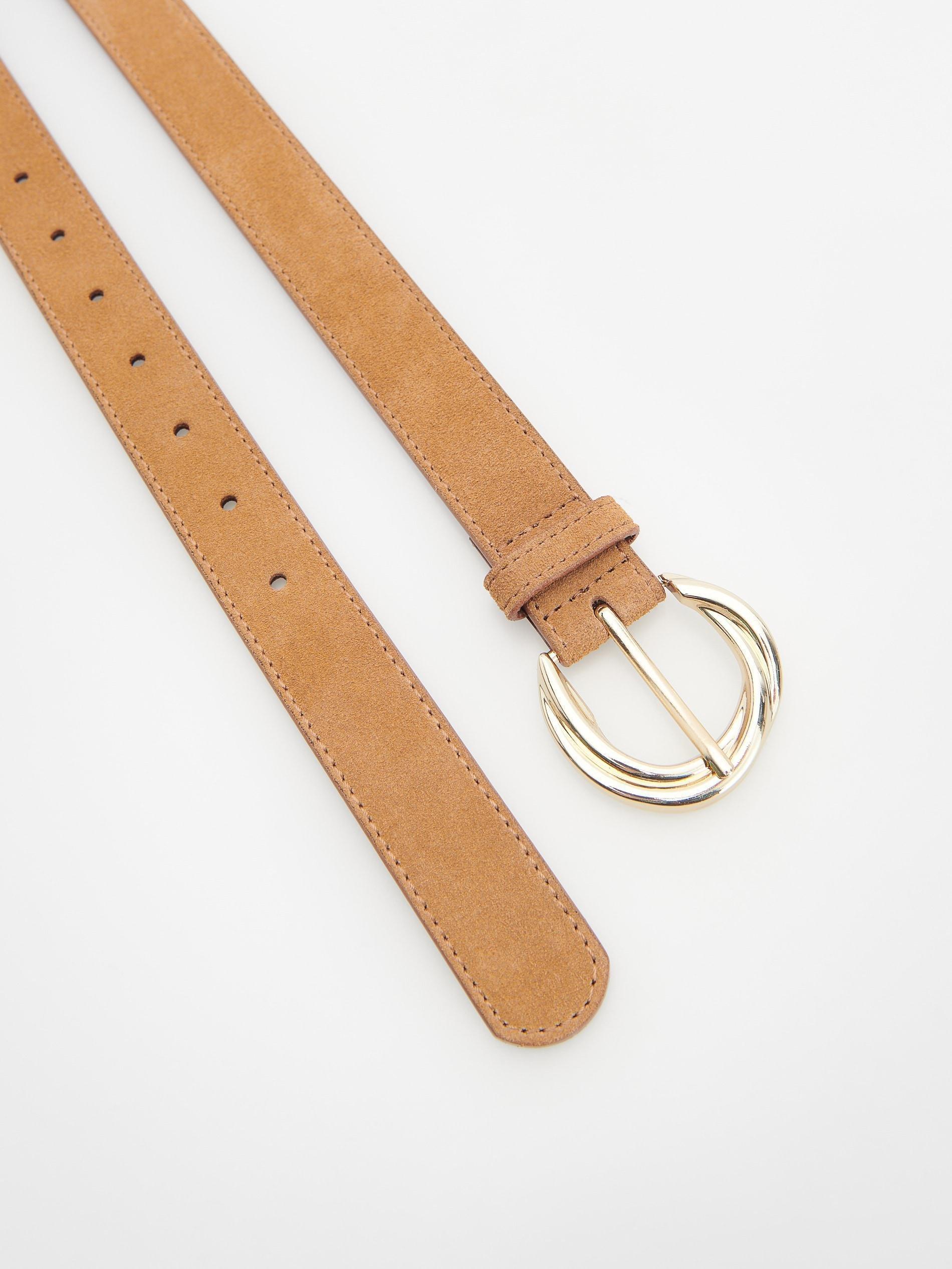 Brown Leather Belt, , large image number 1