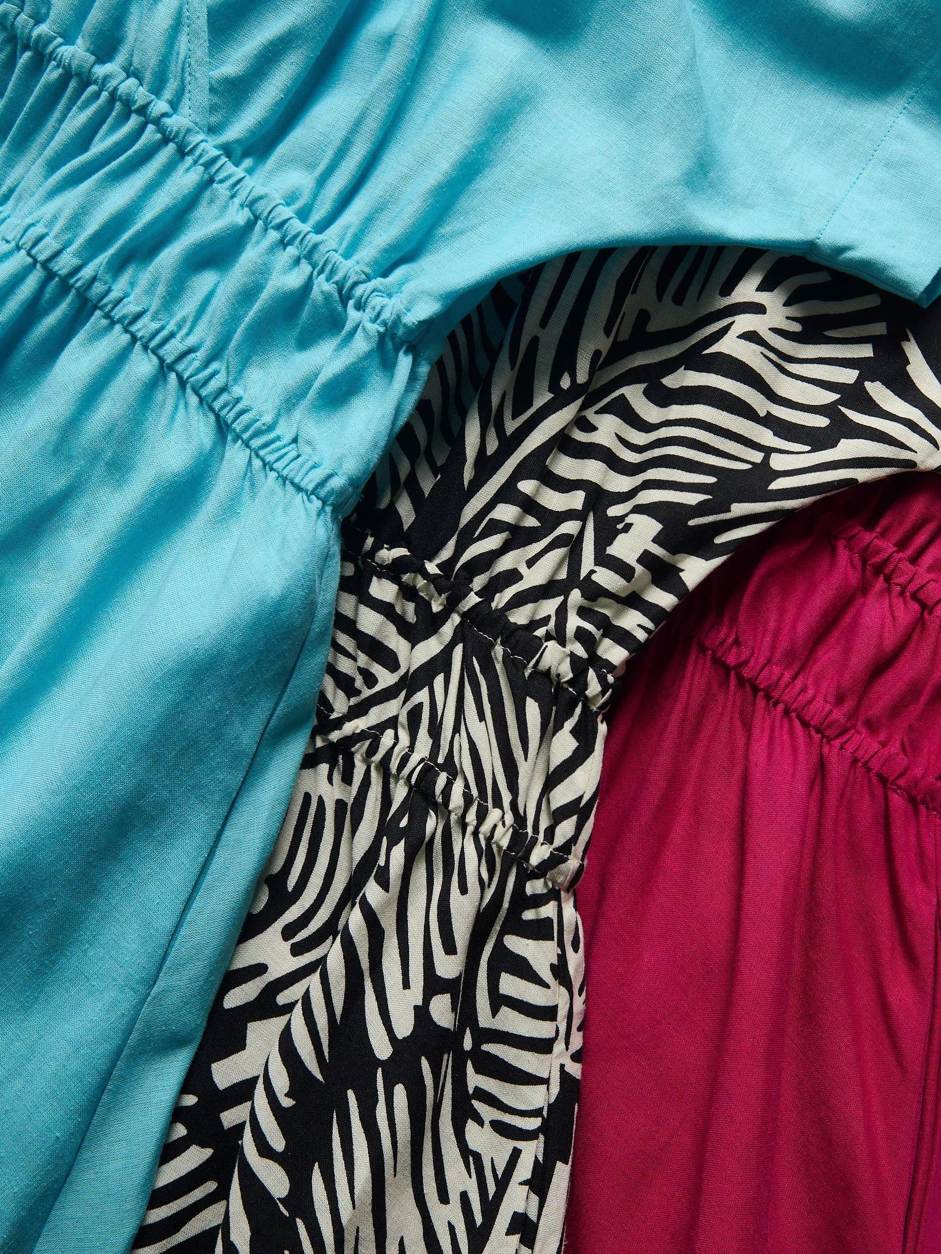 Turquoise Linen Rich Dress, Turquoise, large image number 4