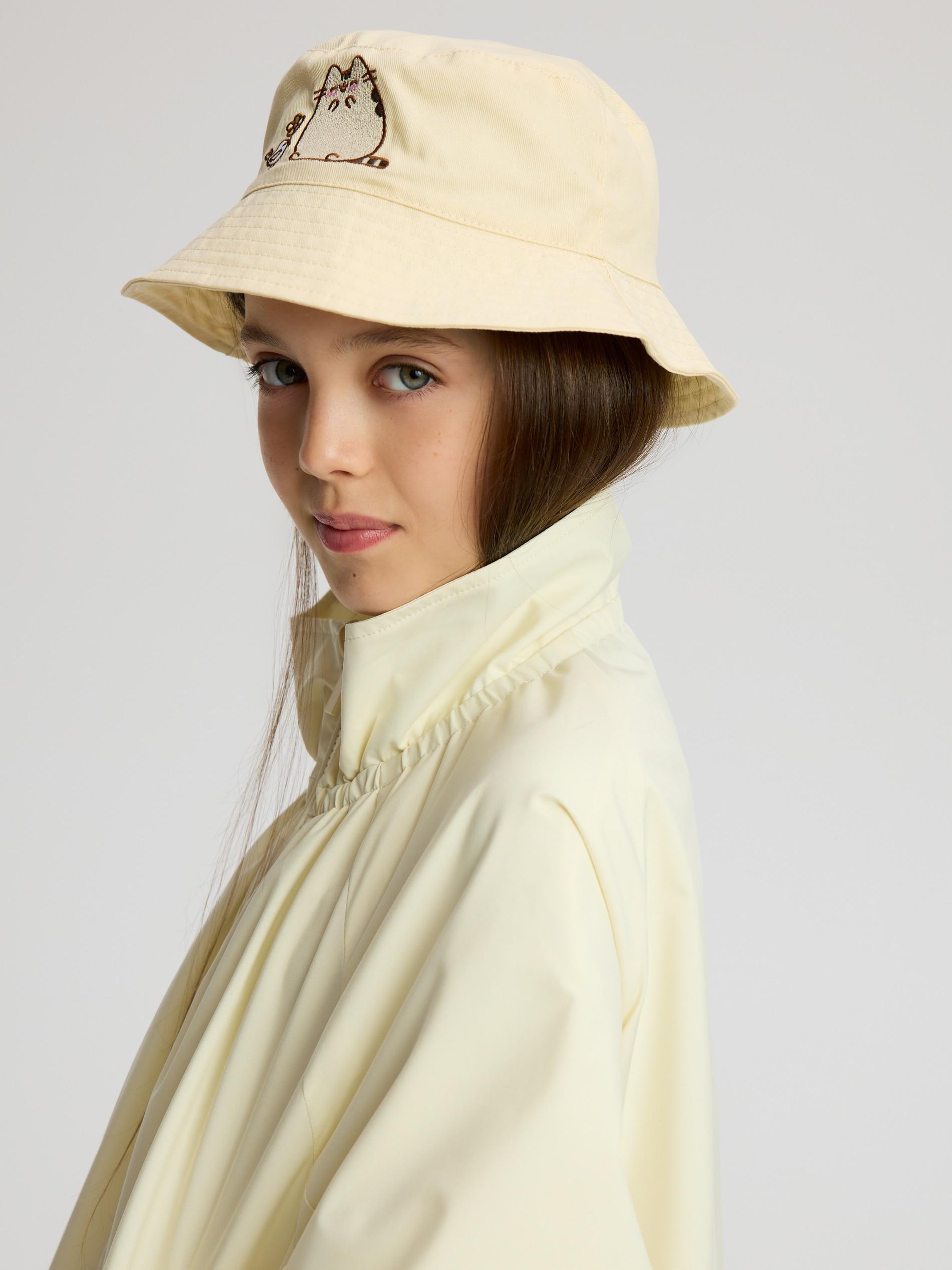 GIRLS` HAT LIGHT YELLOW, Yellow, medium