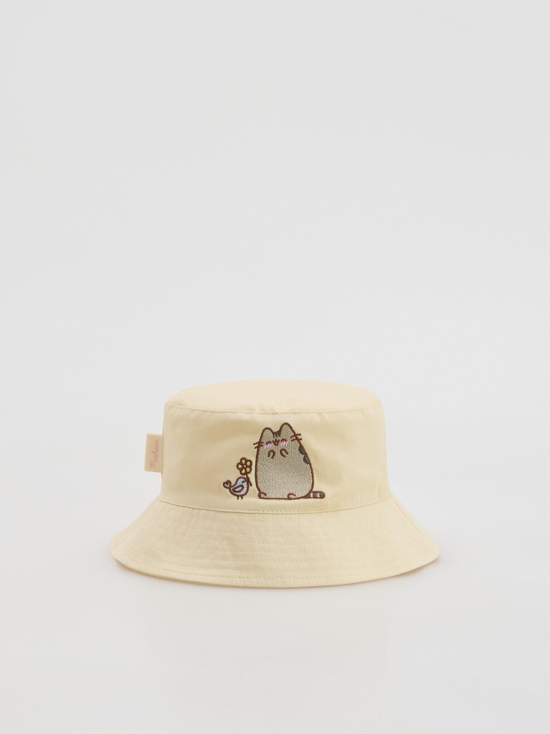 GIRLS` HAT LIGHT YELLOW, Yellow, medium