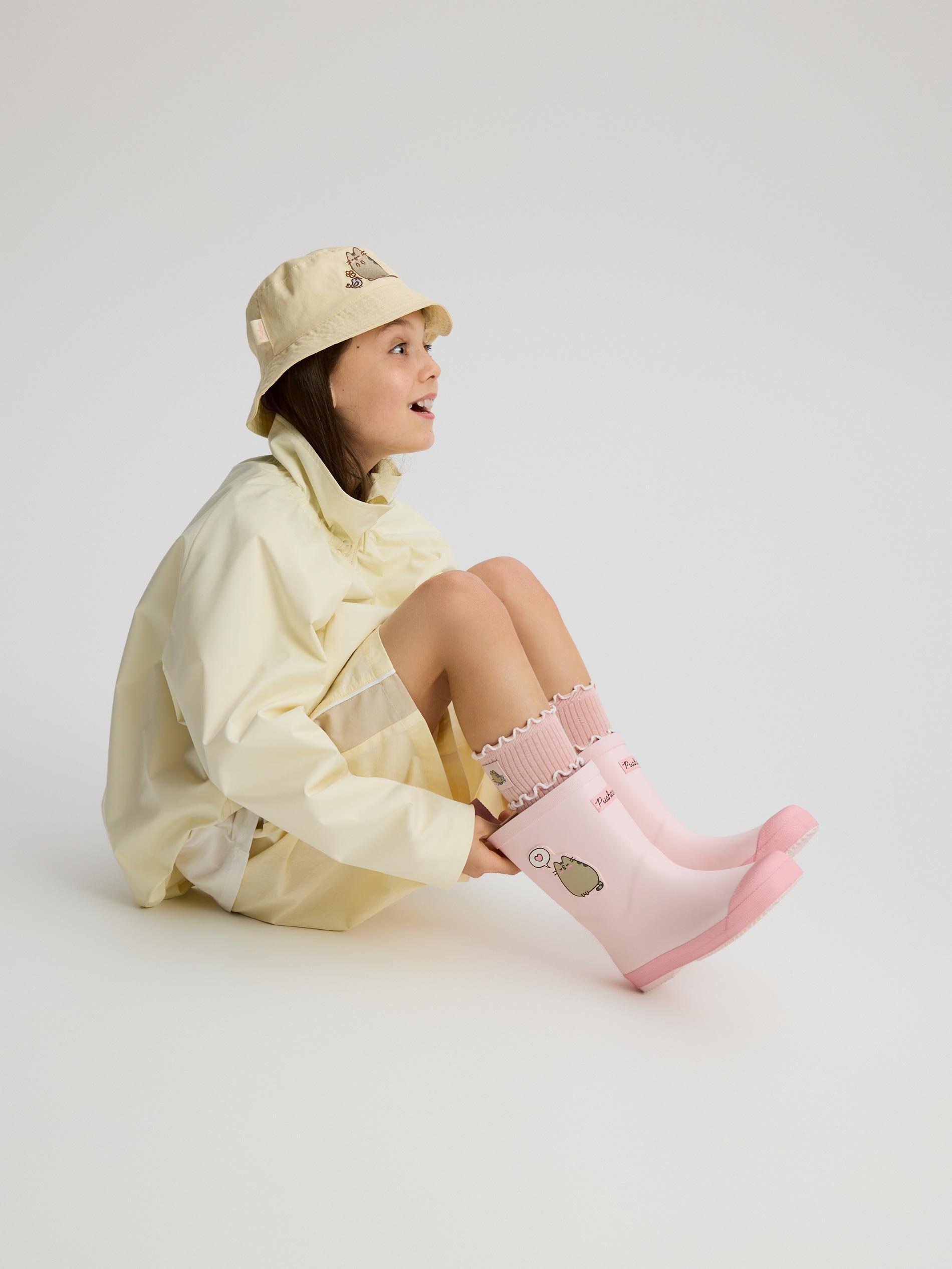 GIRLS` HAT LIGHT YELLOW, Yellow, large image number 4