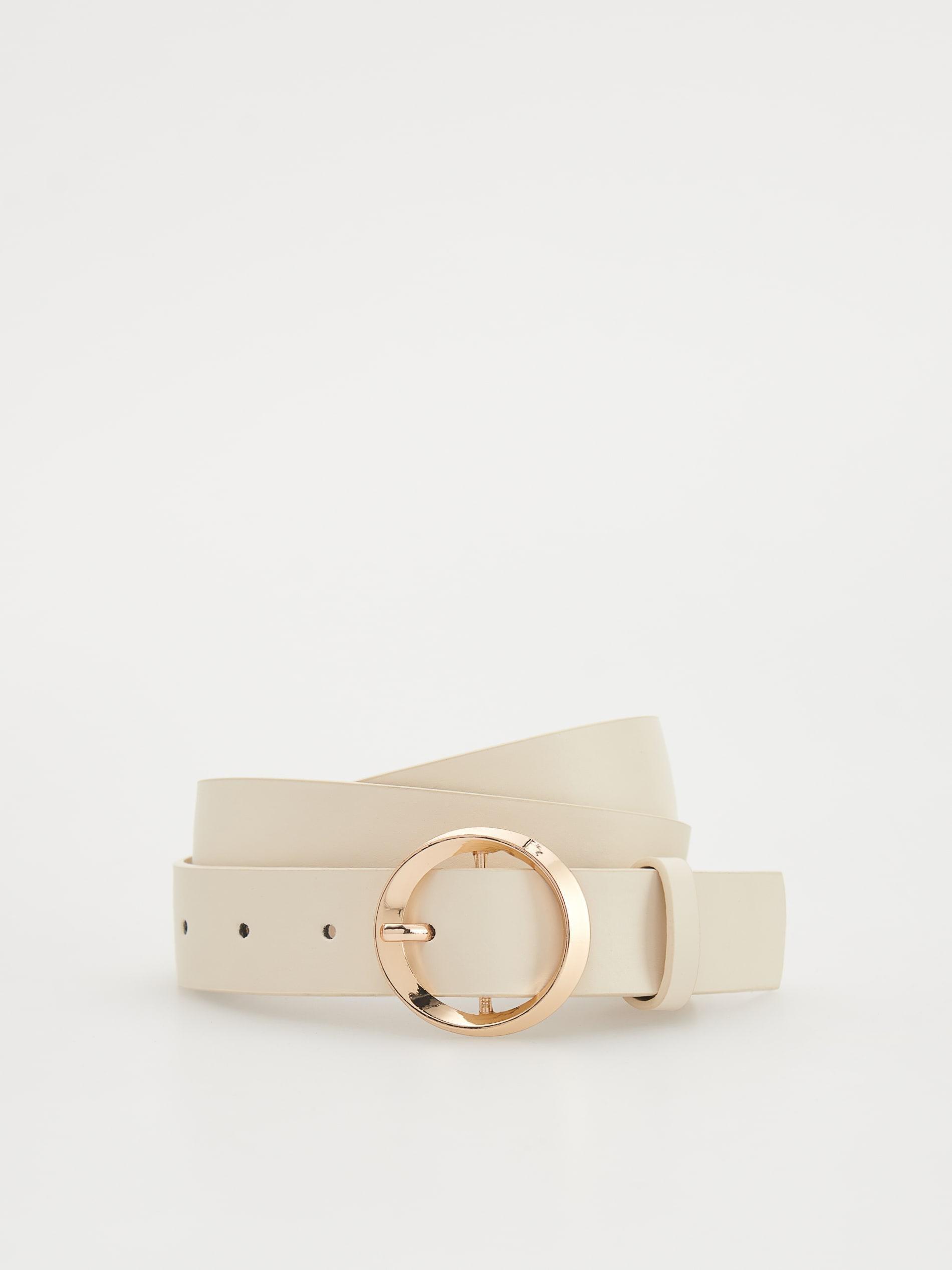 Beige Buckle Belt, , large image number 0