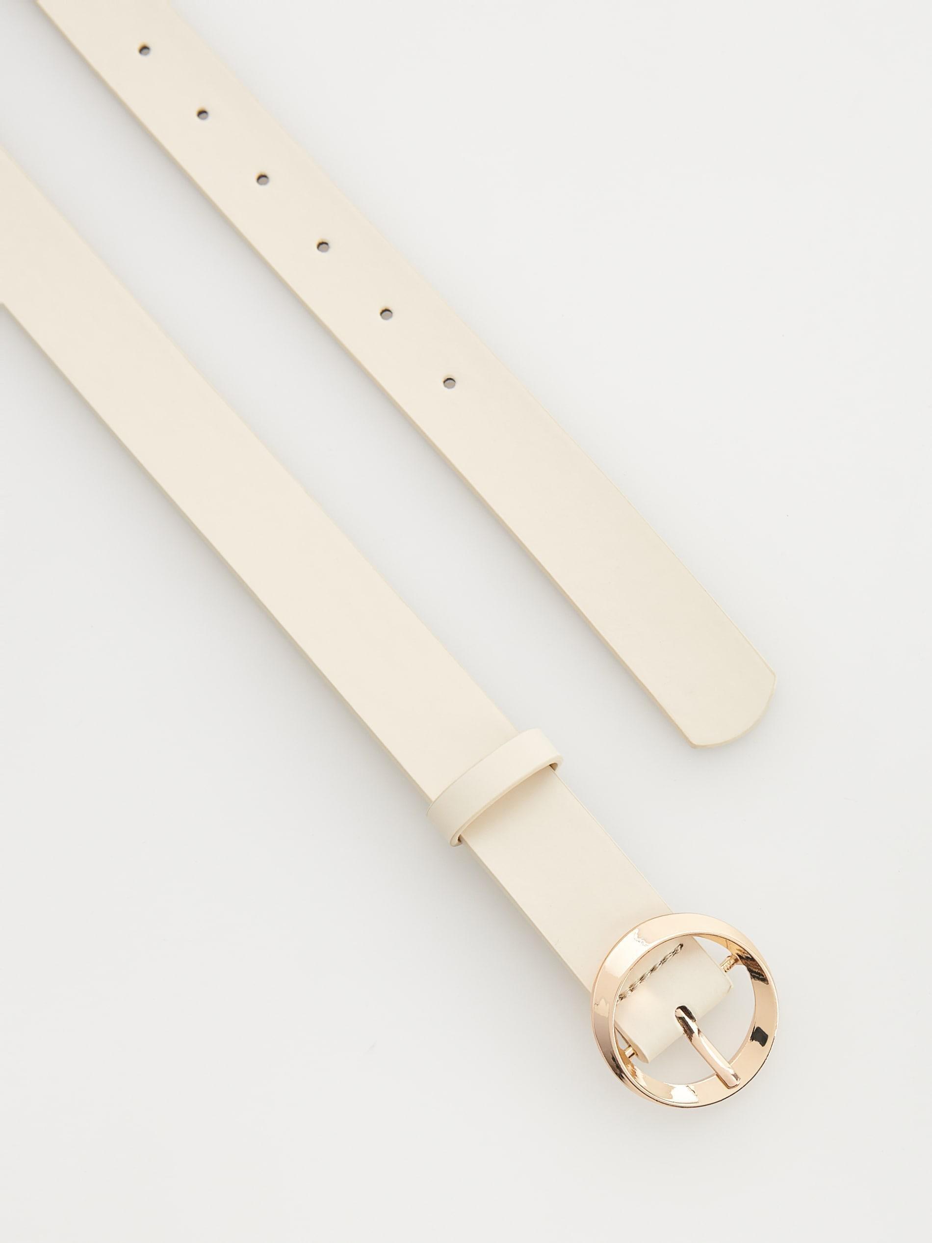 Beige Buckle Belt, , large image number 1