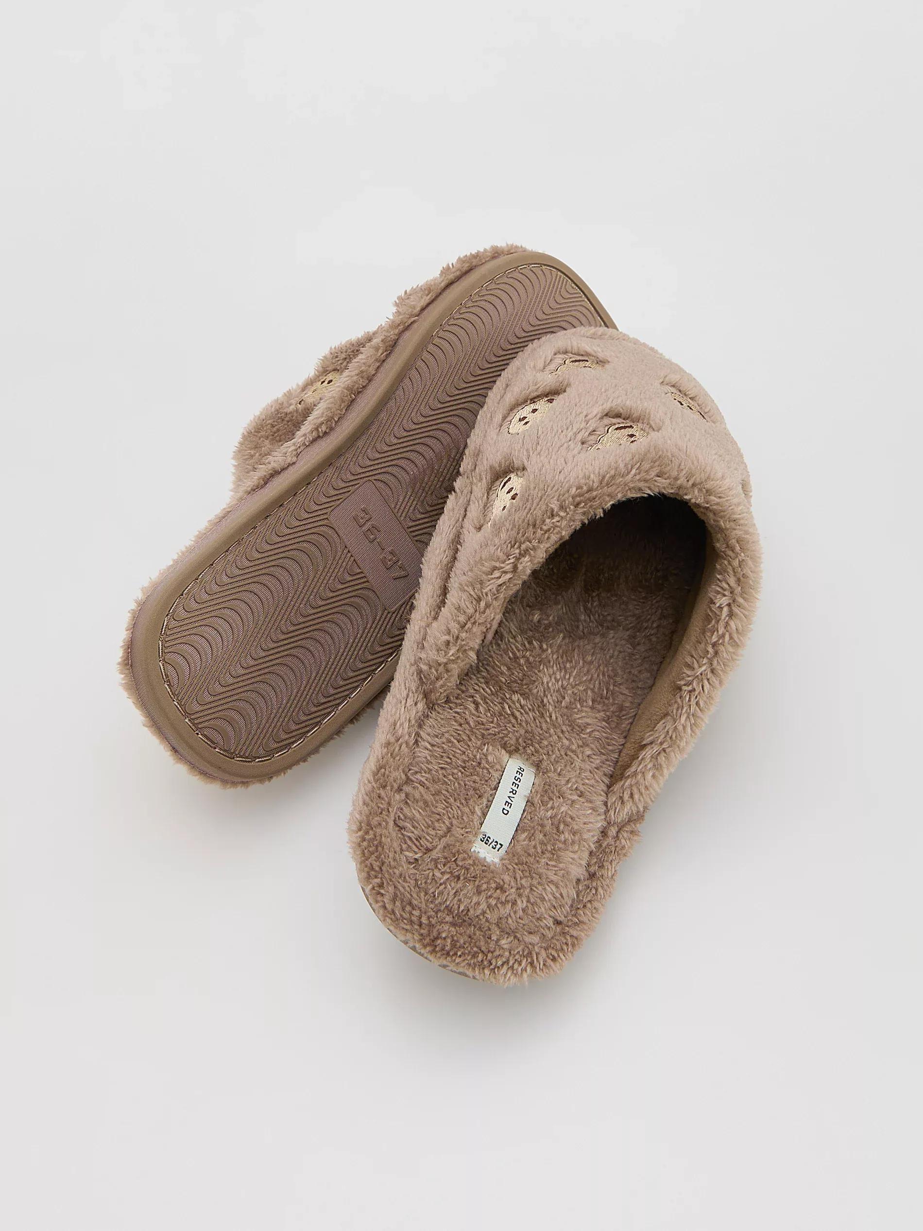LADIES` SLIPPERS SAND, Beige, large image number 2