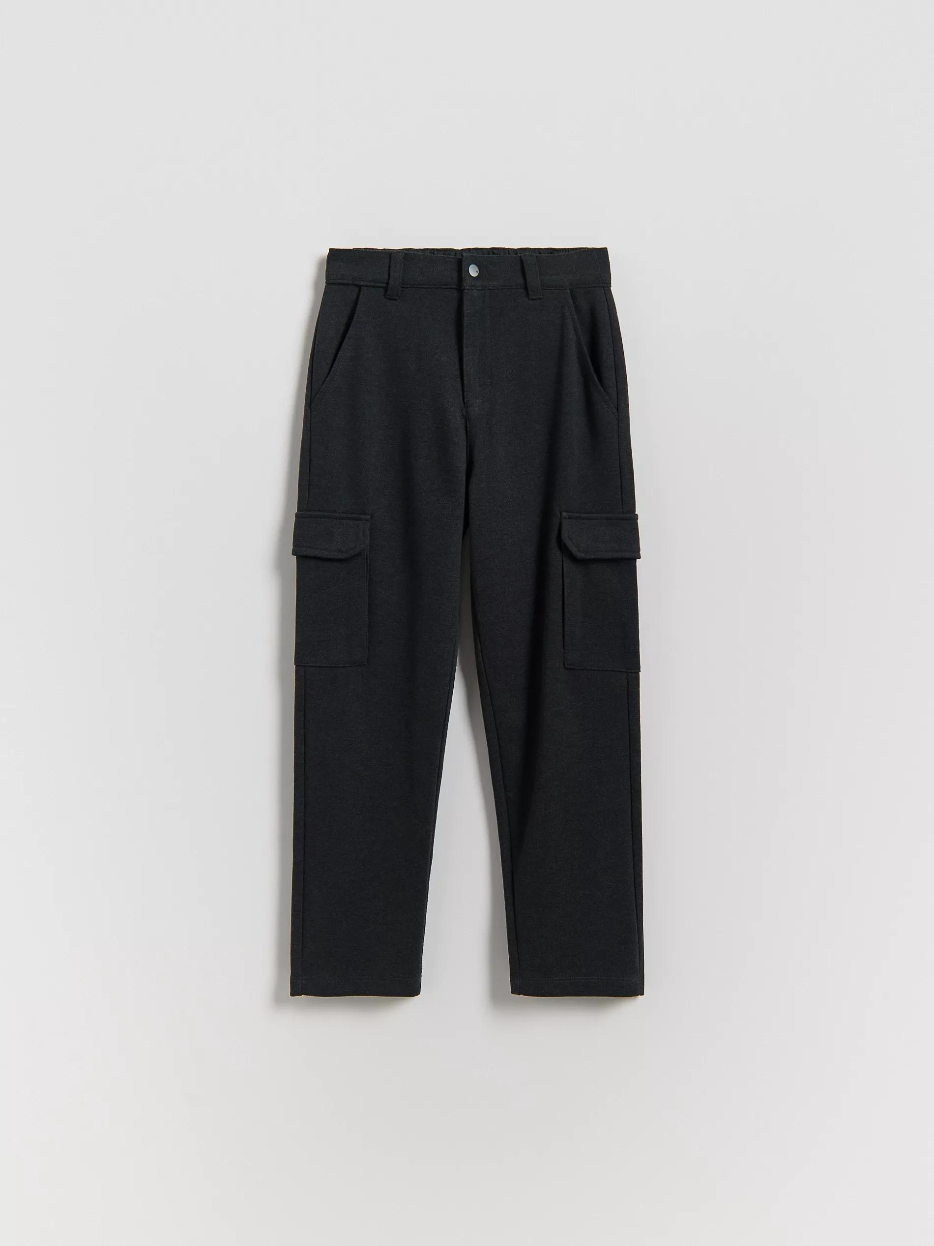 Grey Cargo Trousers, Grey, large image number 0