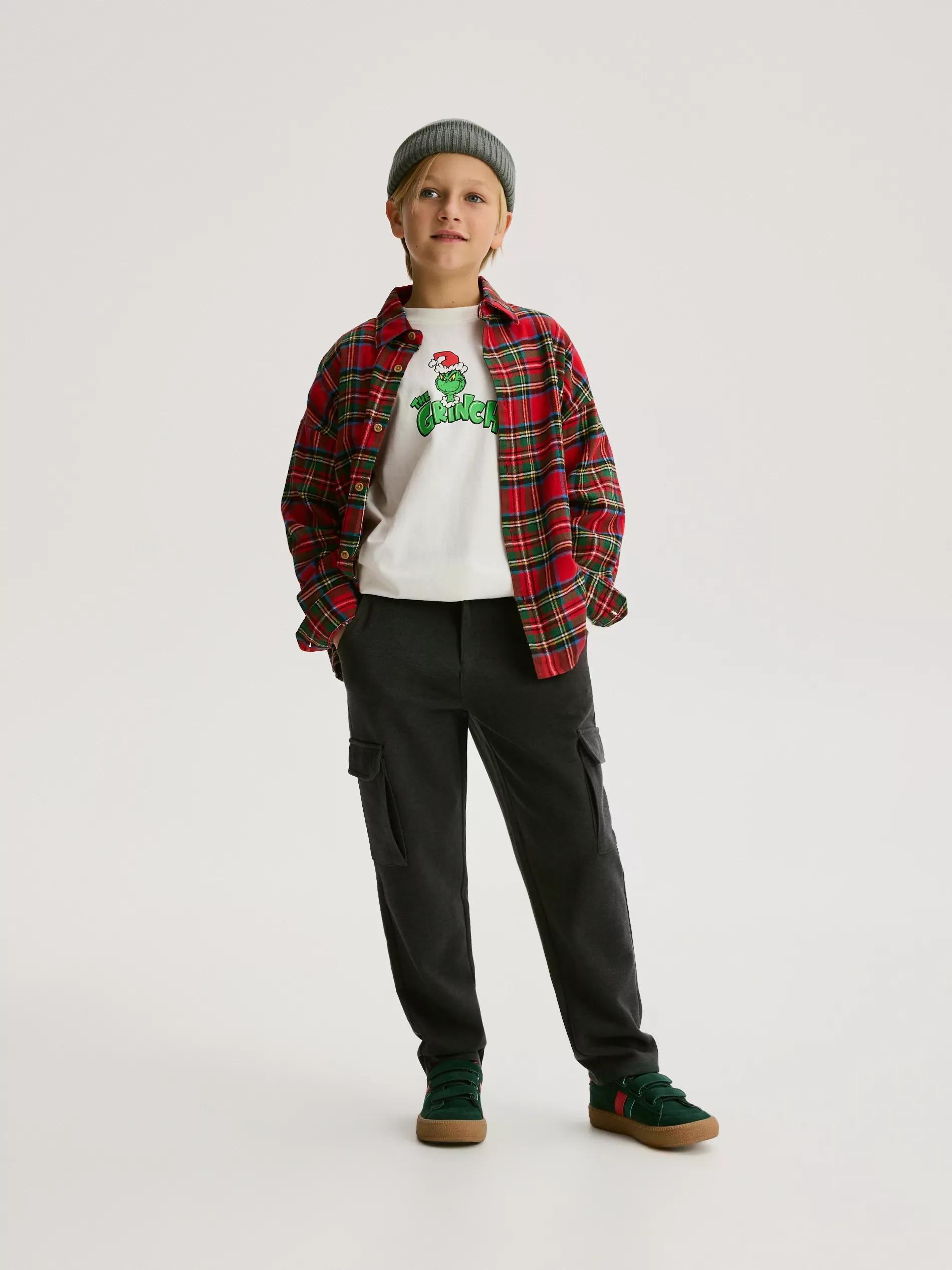 Grey Cargo Trousers, Grey, large image number 1