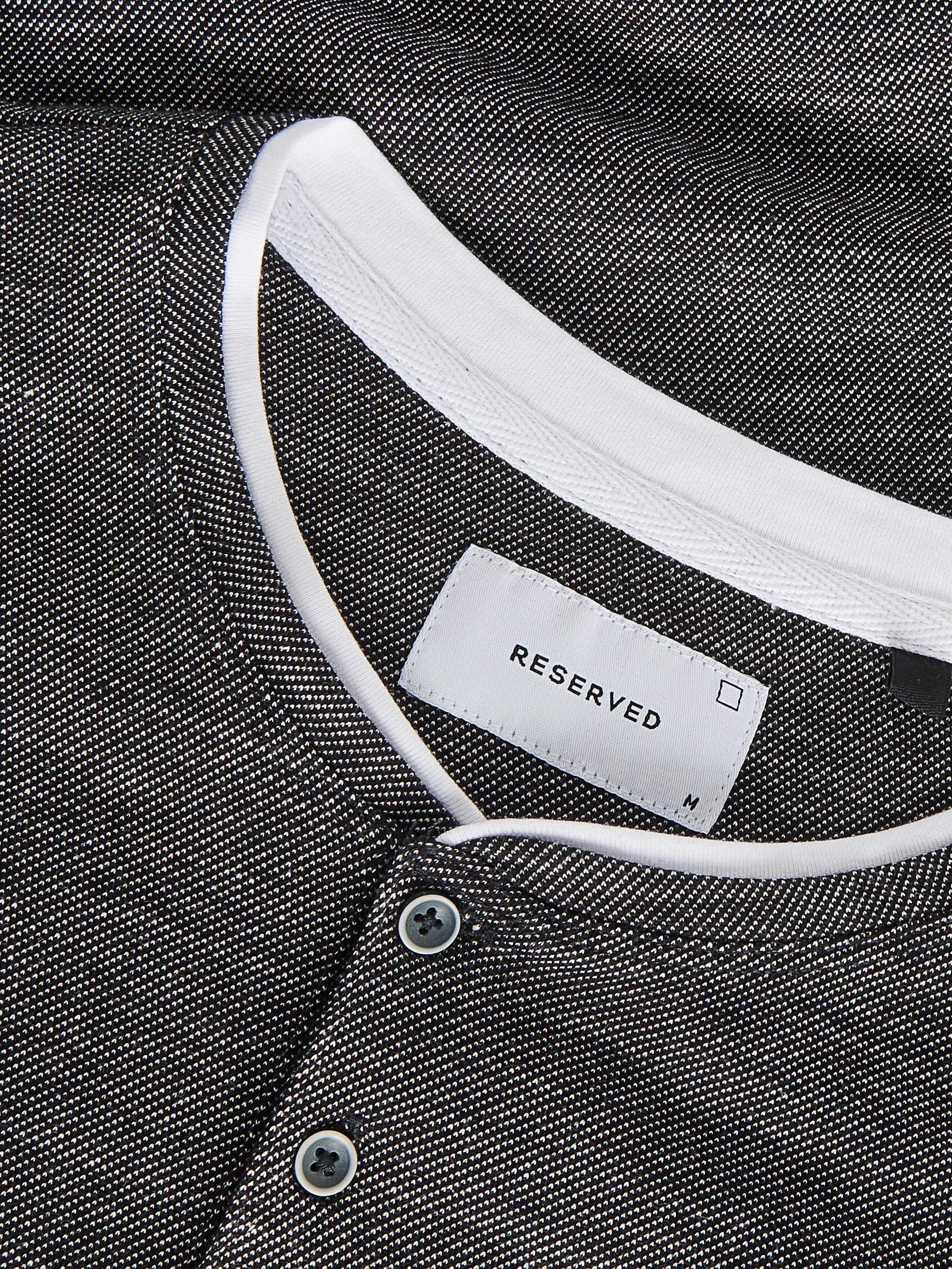 Dark Grey Long Sleeve T-Shirt With Double-Layered Stand Up Collar, , large image number 1