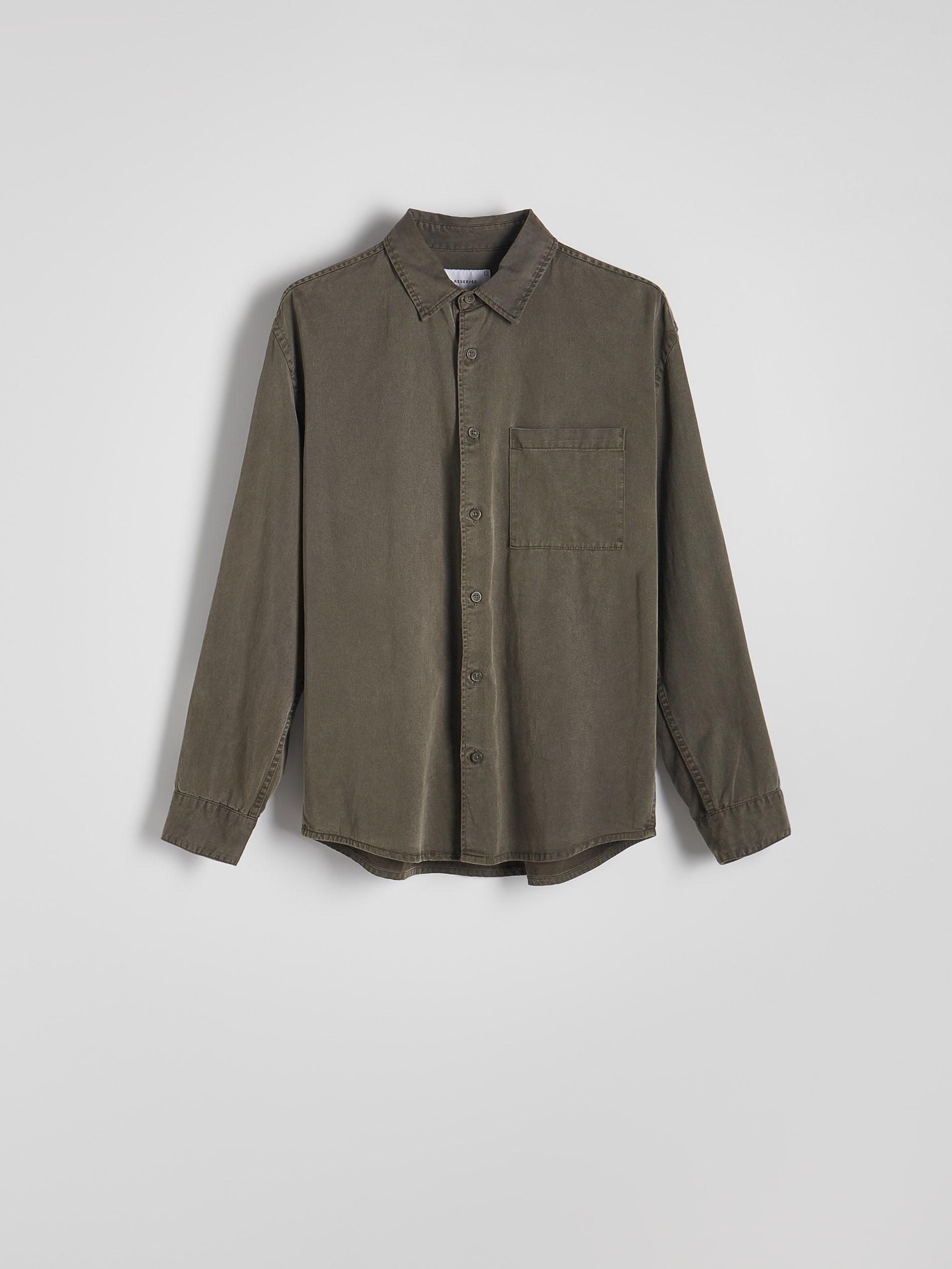 Green Comfort-Fit Shirt With High Lyocell Content, , large image number 3