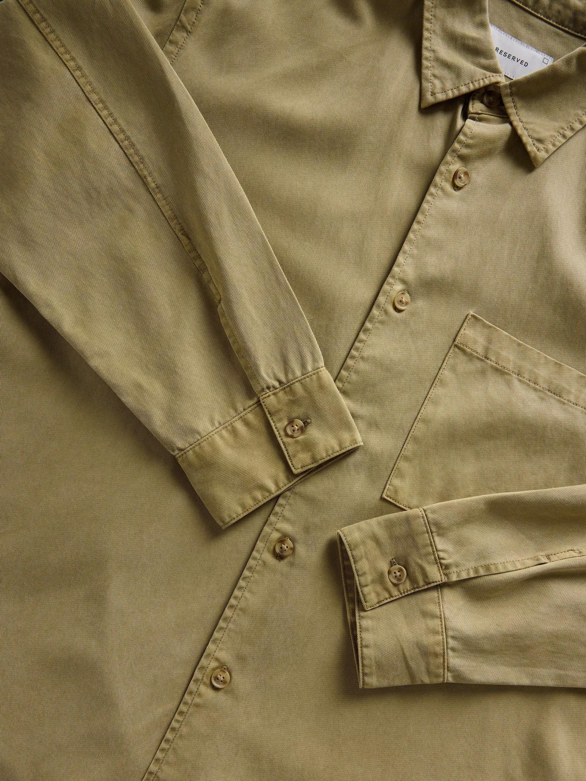 Beige Comfort-Fit Shirt With High Lyocell Content, , large image number 4