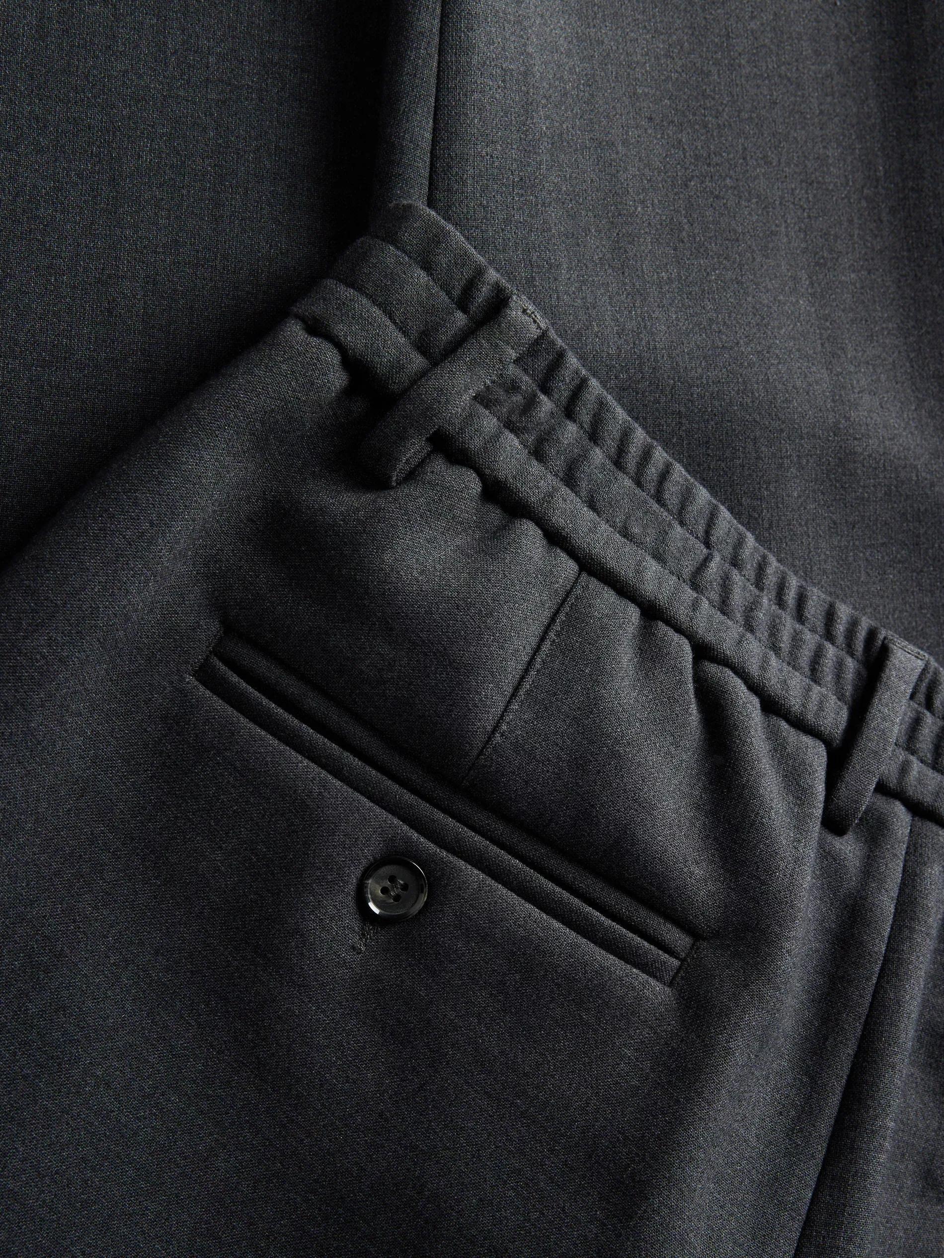 Black Slim Jogger Pants, , large image number 5