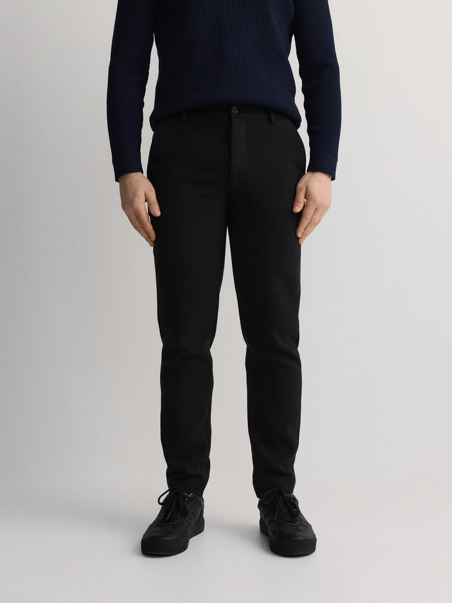 Black Slim Jogger Pants, , large image number 0