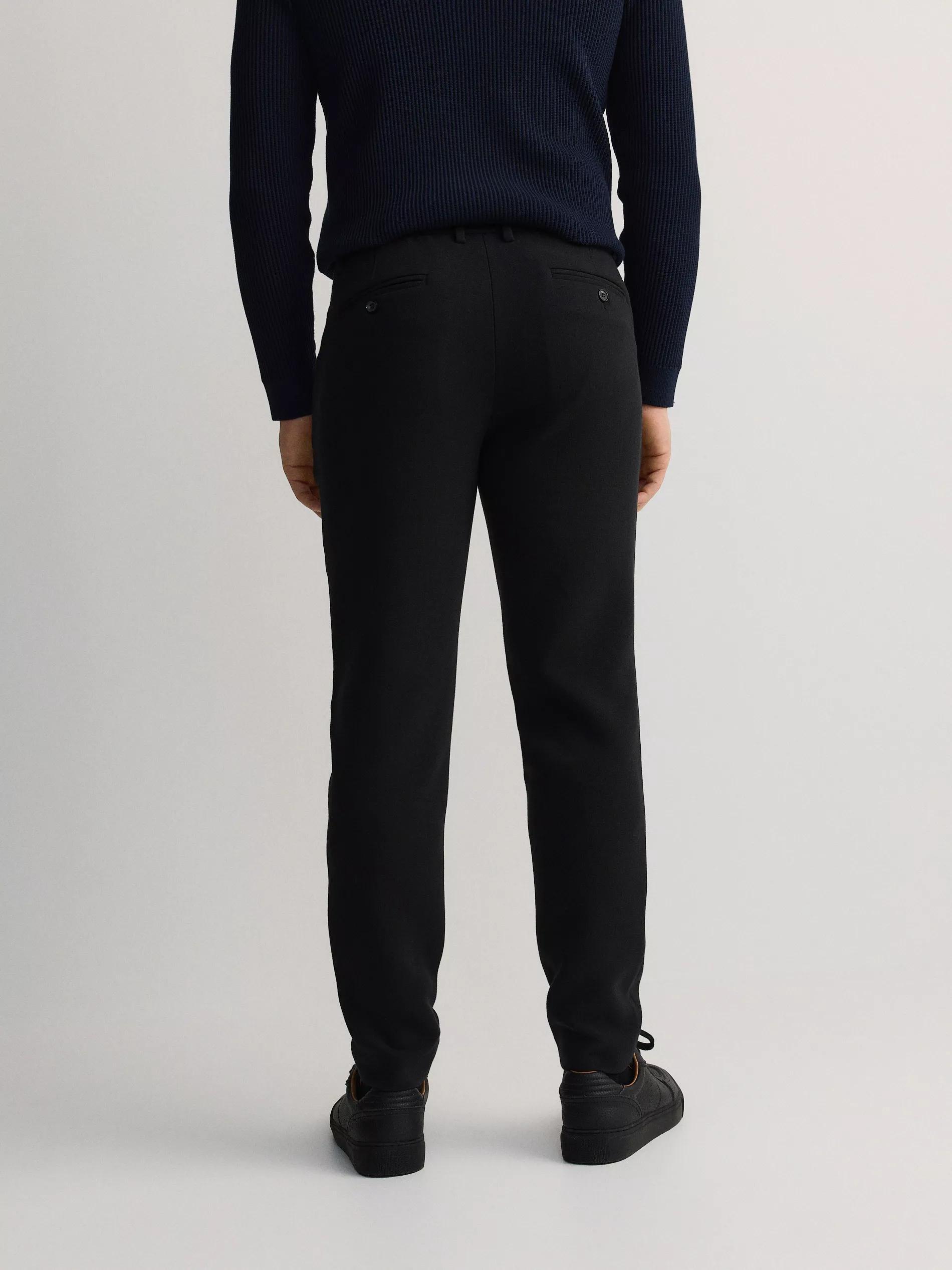 Black Slim Jogger Pants, , large image number 3