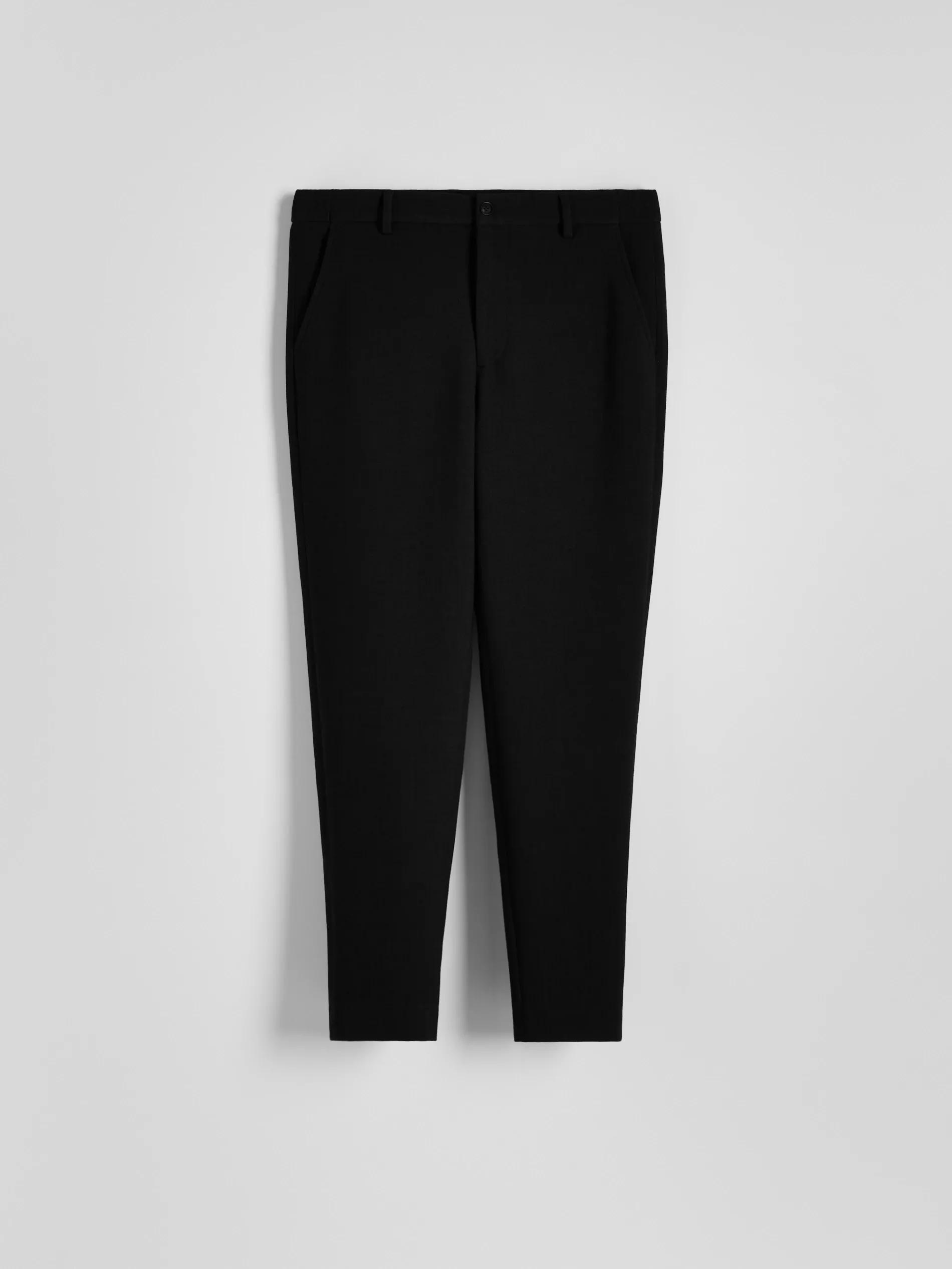 Black Slim Jogger Pants, , large image number 4