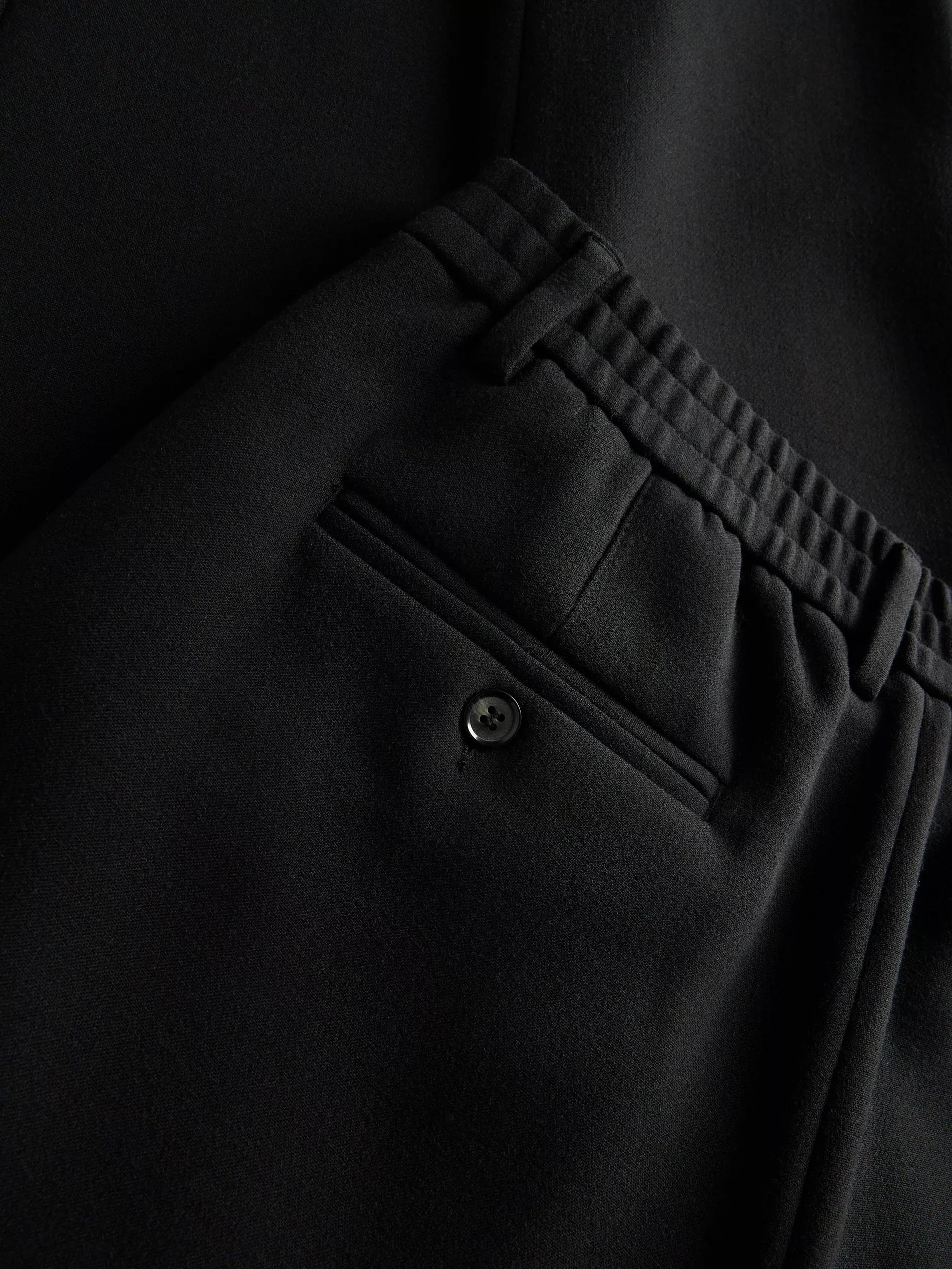Black Slim Jogger Pants, , large image number 5