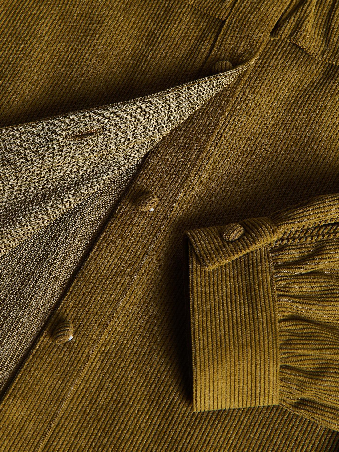 Green Corduroy Shirt, Khaki, medium