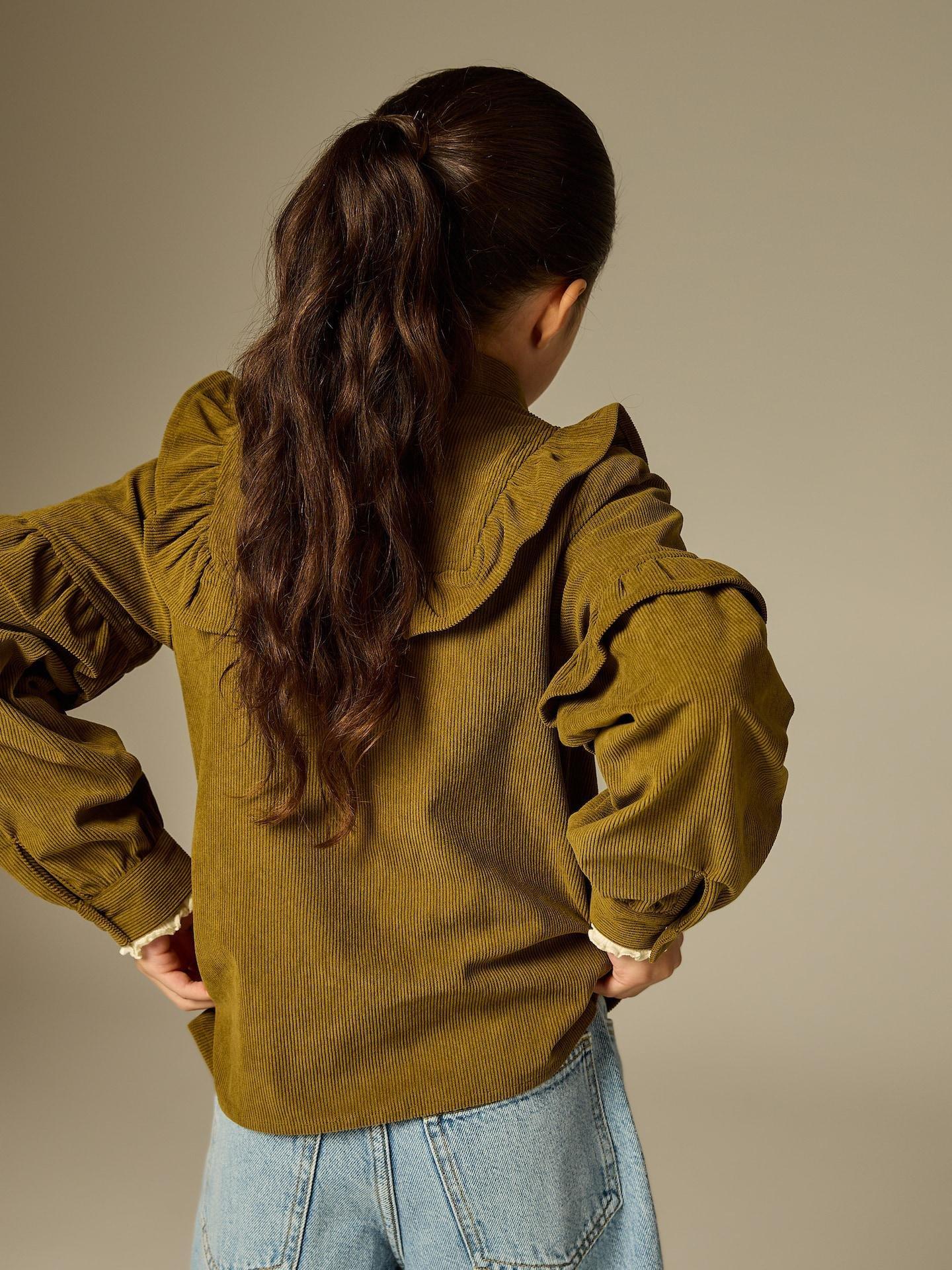 Green Corduroy Shirt, Khaki, large image number 4