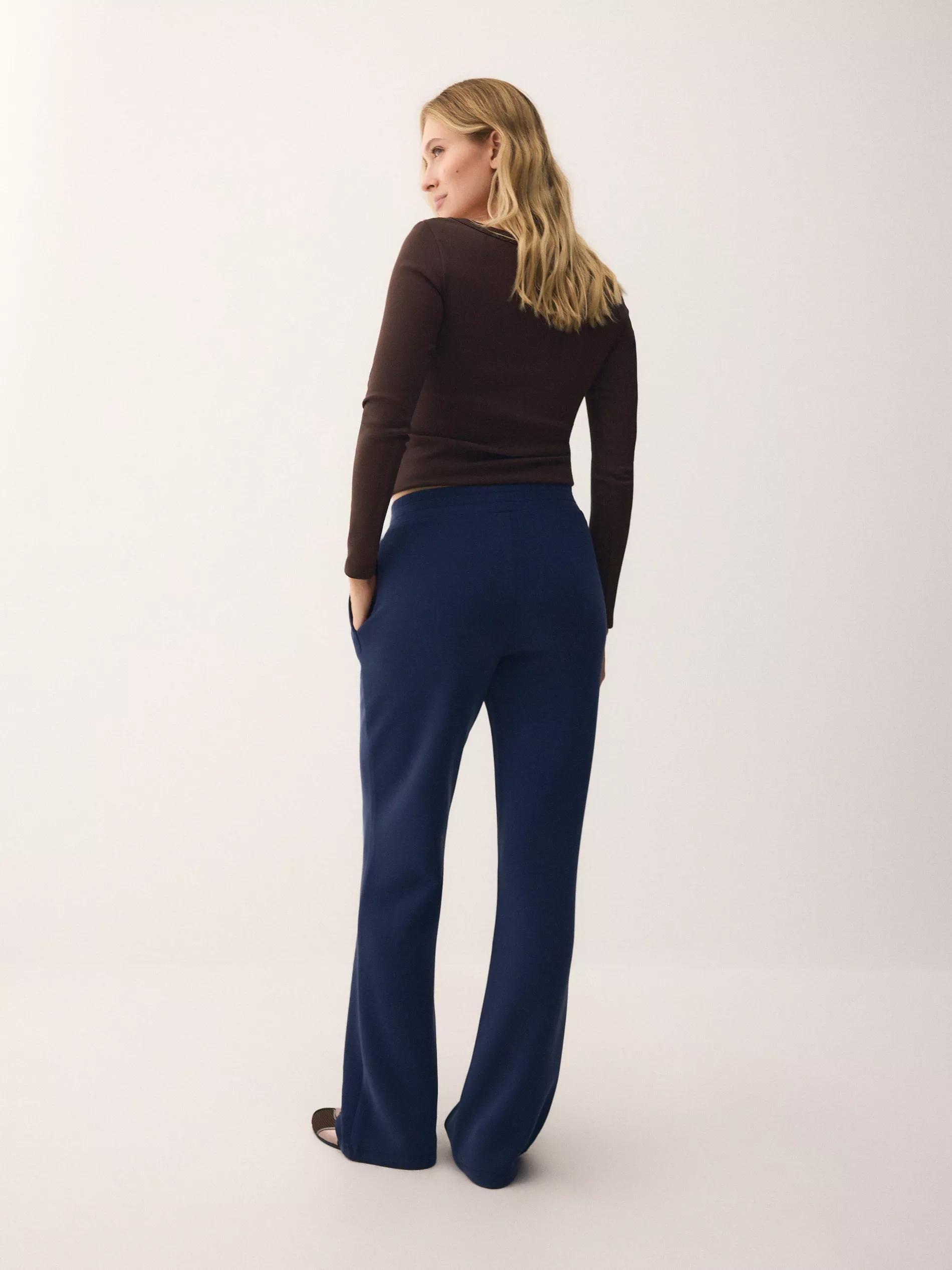 Navy Modal Rich Trousers, Navy, large image number 2