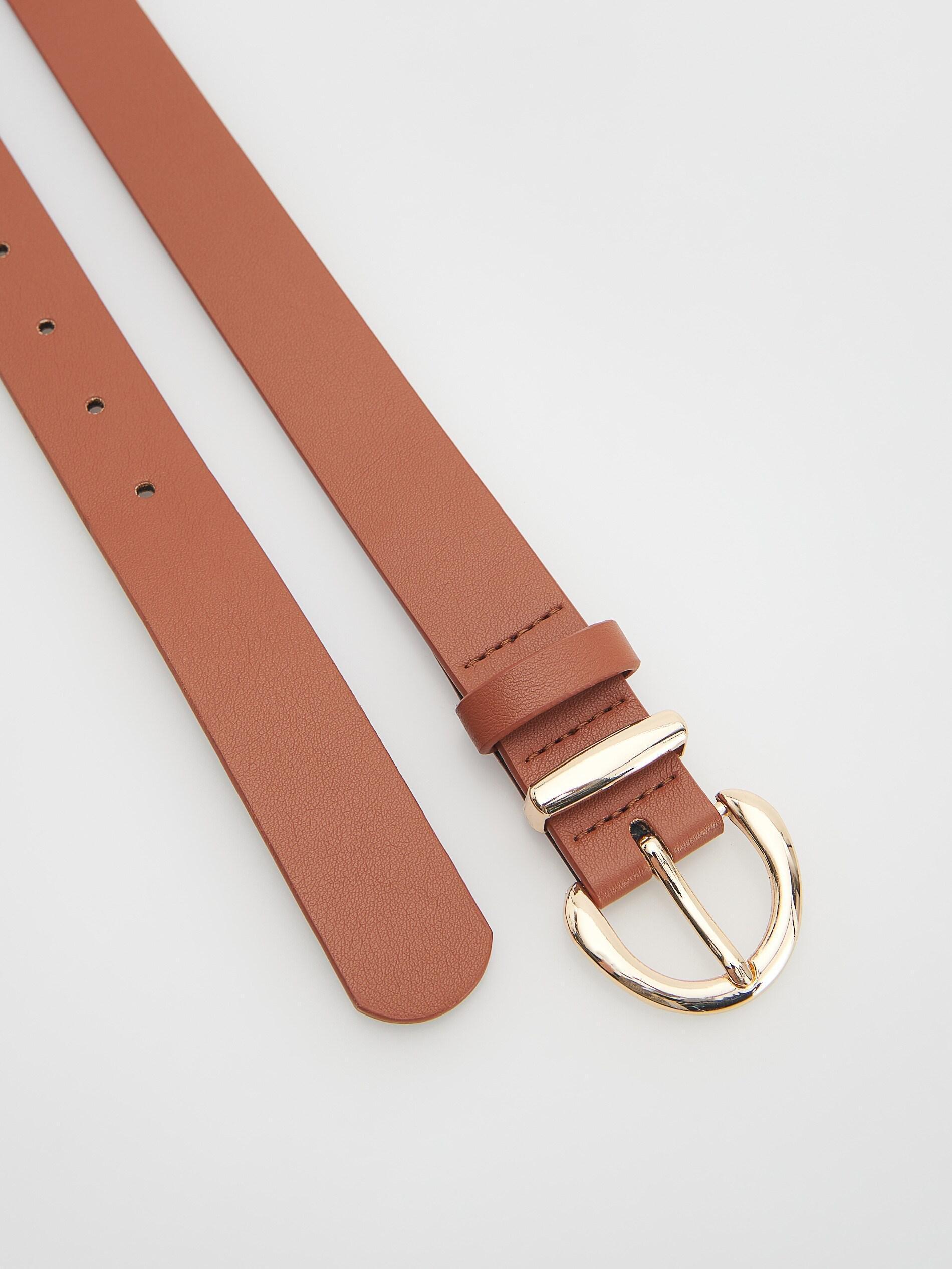 Brown Leather Belt, , large image number 1