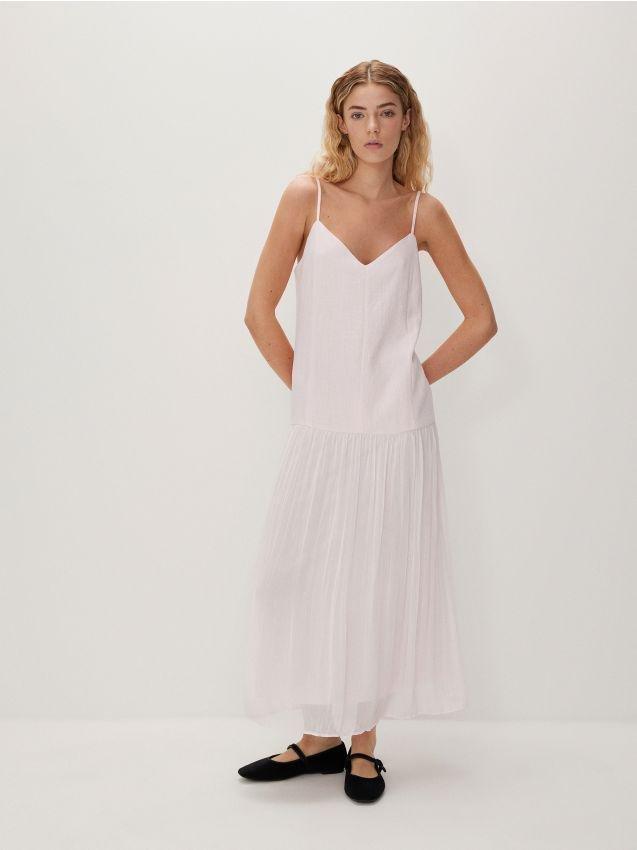 Pink Pleated Dress, , large image number 0