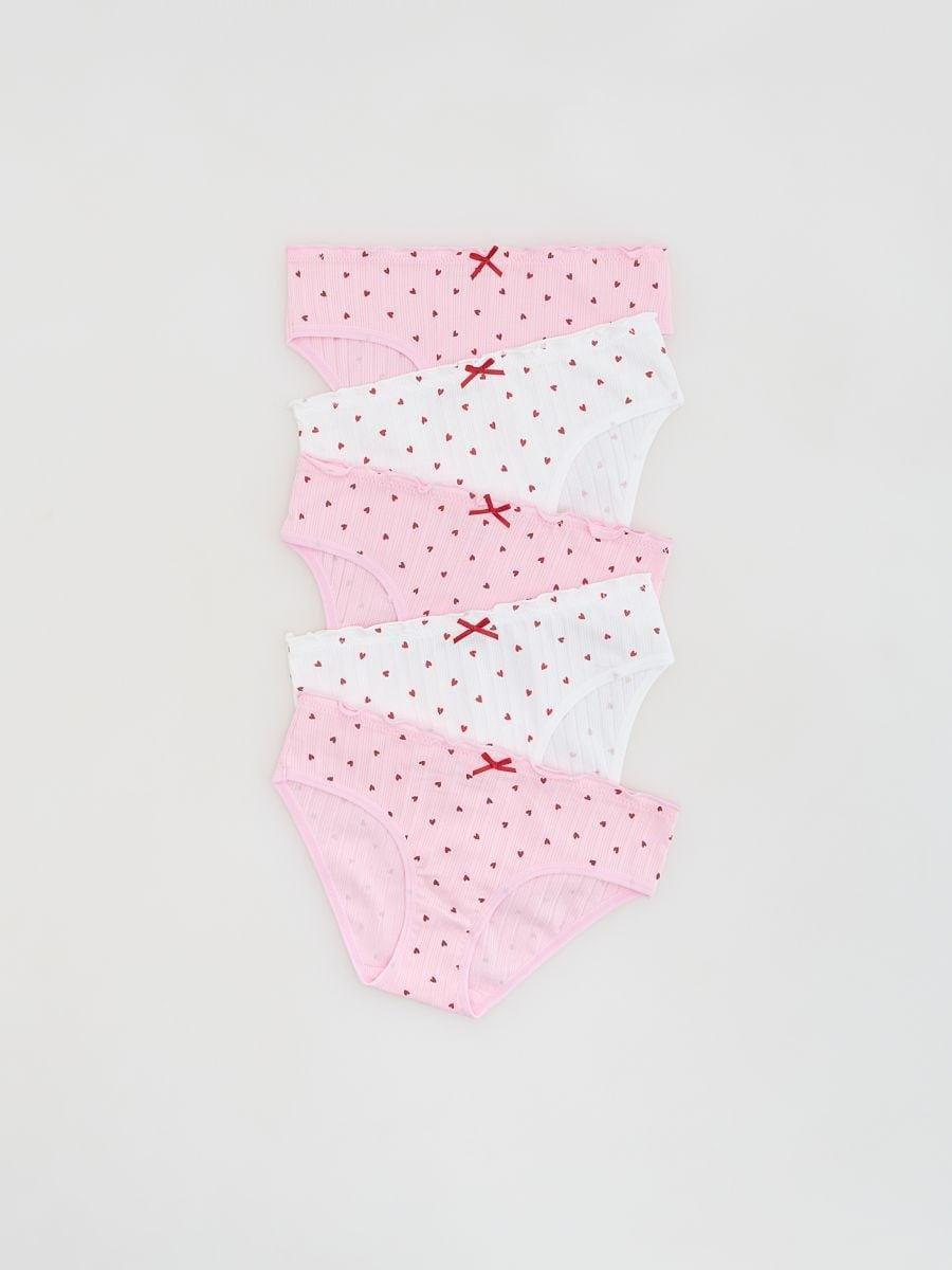 White Patterned Panties 5 Pack, White, large image number 0