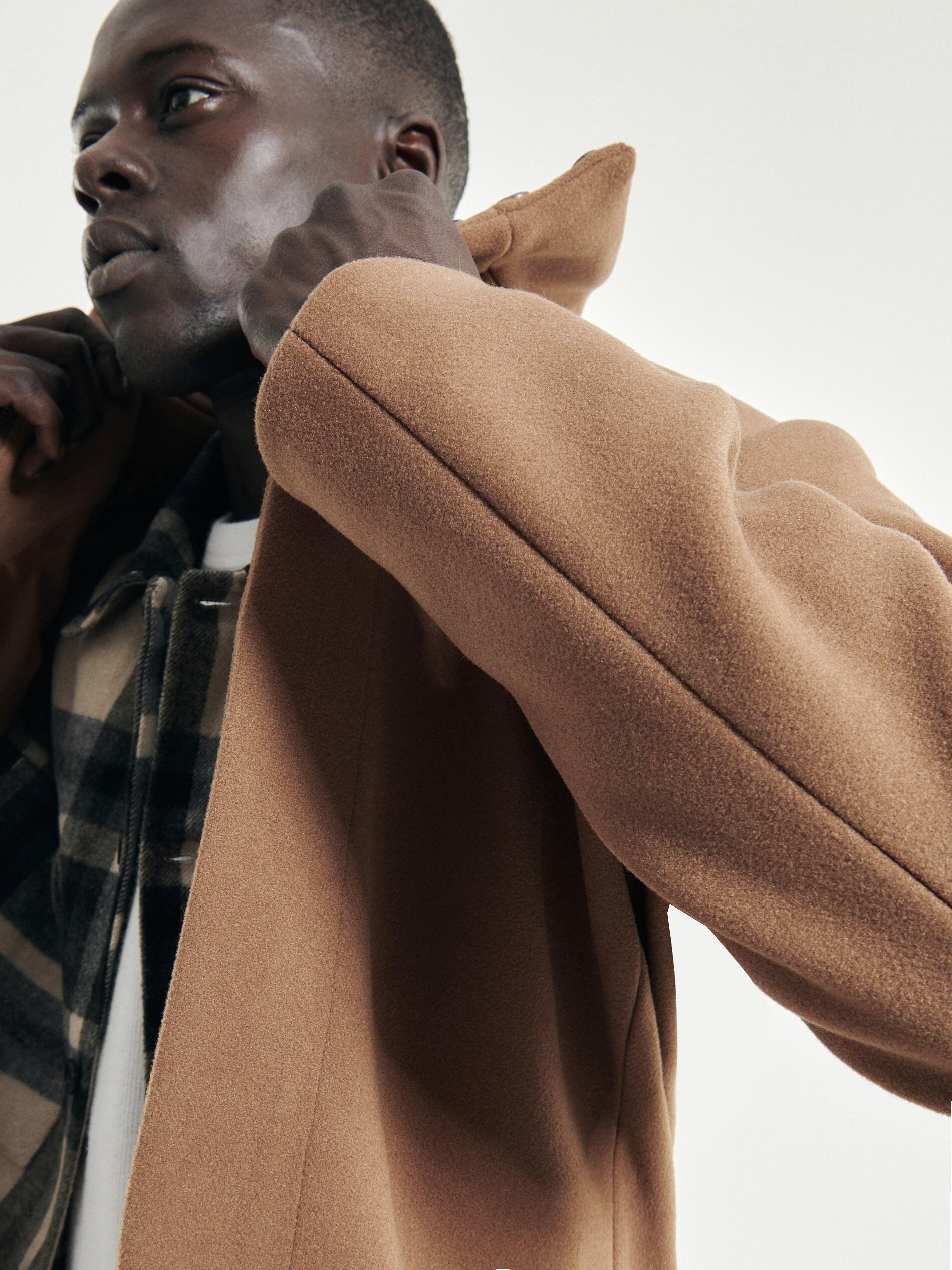 Brown Coat With High Stand Up Collar, , large image number 2