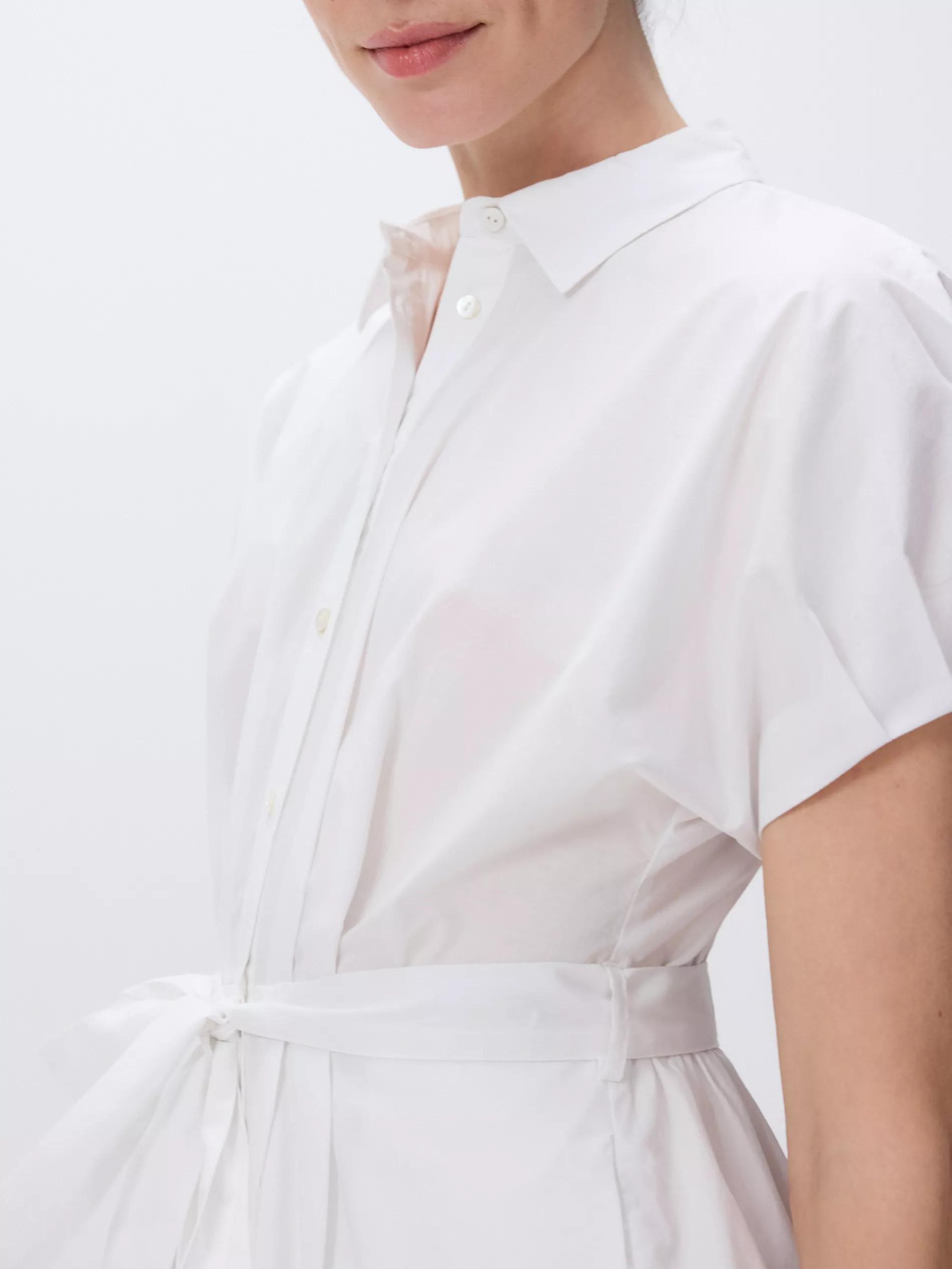 White Midi Shirt Dress, , large image number 2