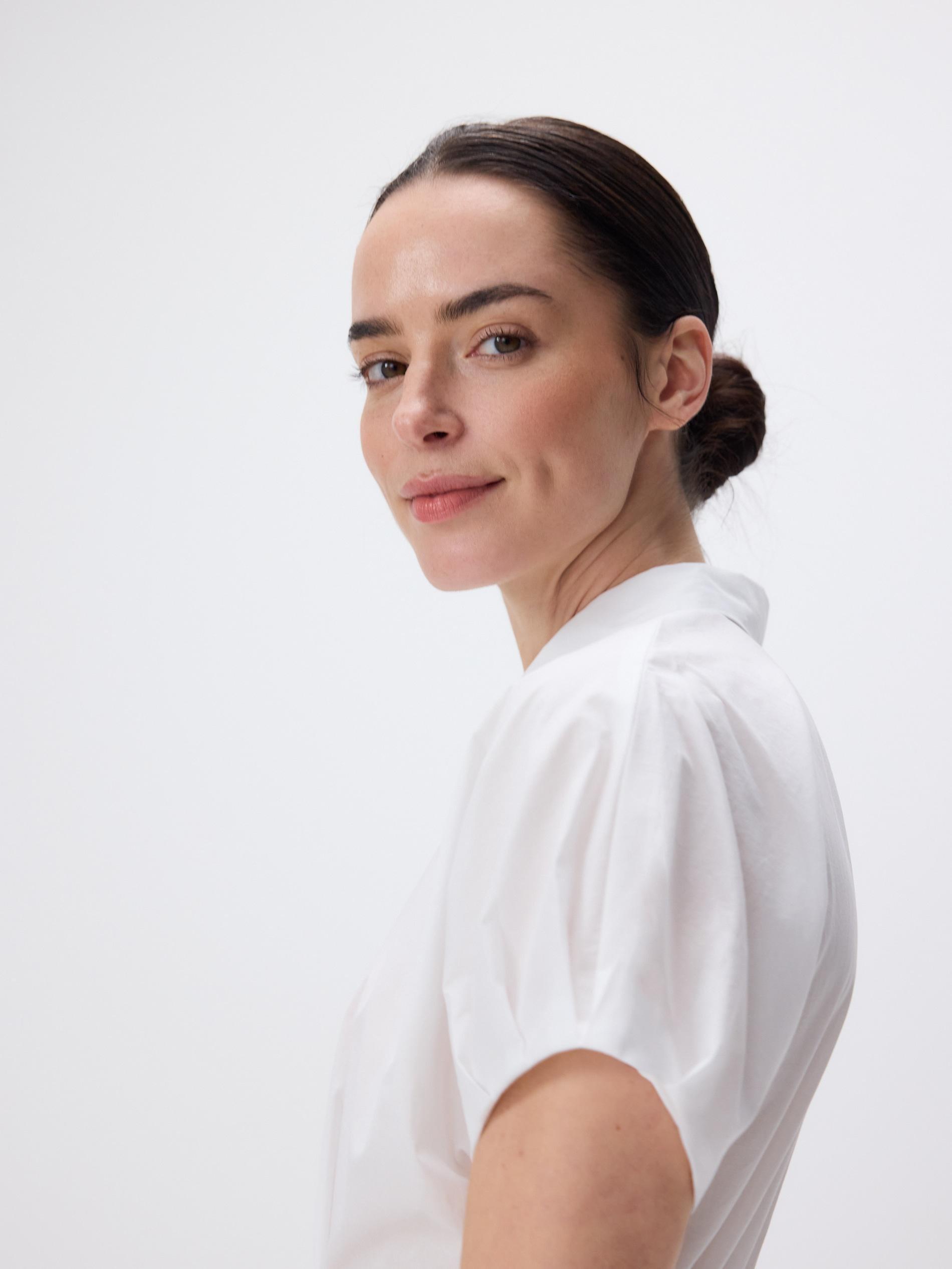 White Midi Shirt Dress, , large image number 3
