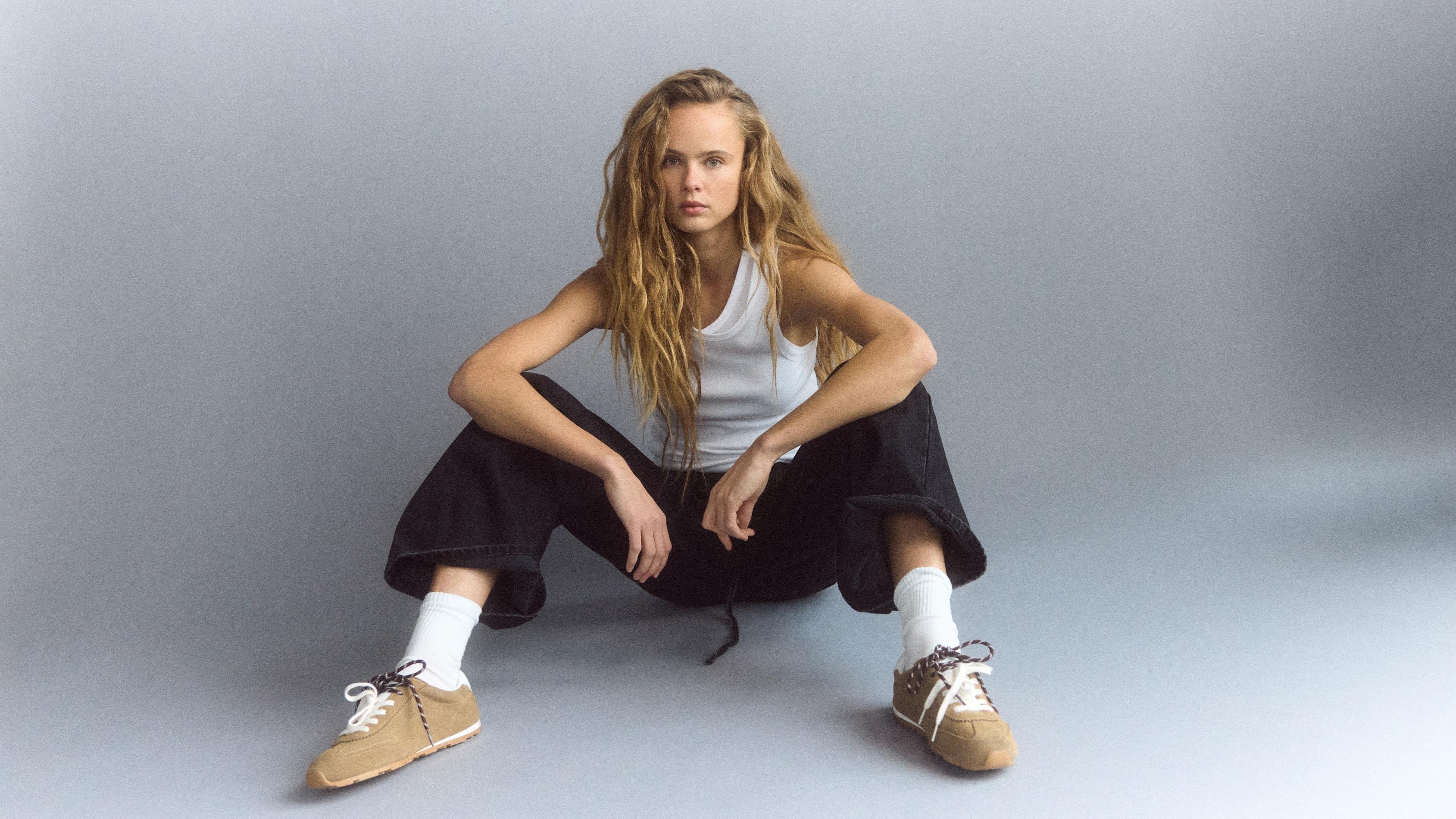 Black Denim Trousers With Belt, Black, large image number 6