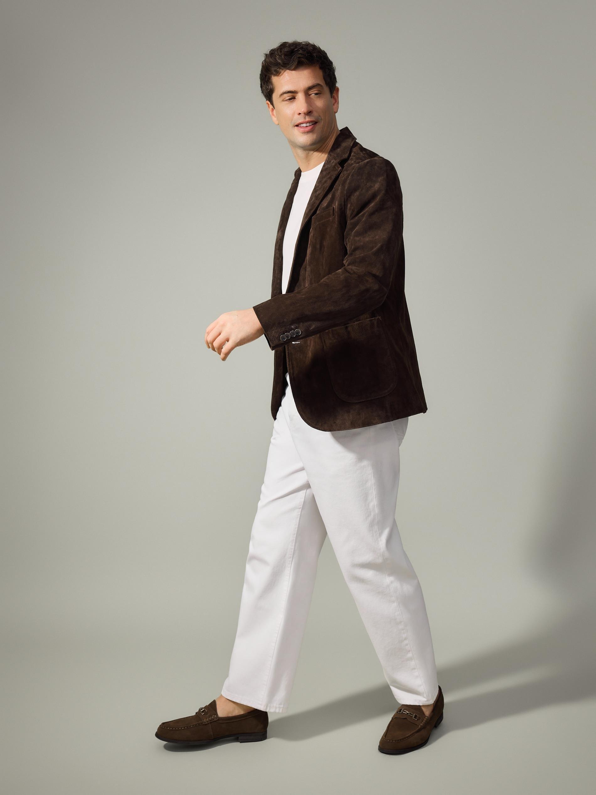 Brown Suede Loafers, Brown, medium