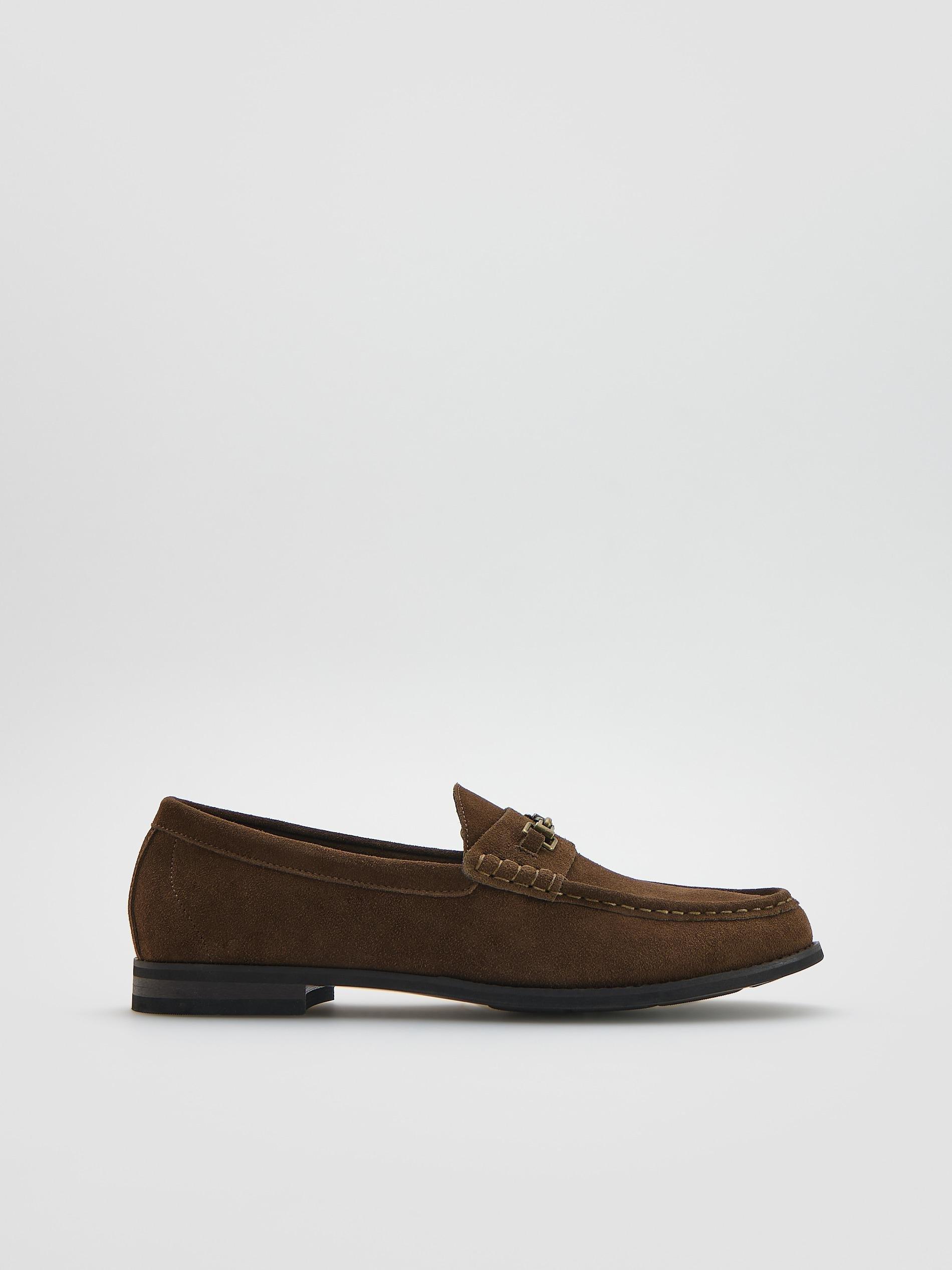 Brown Suede Loafers, Brown, large image number 3