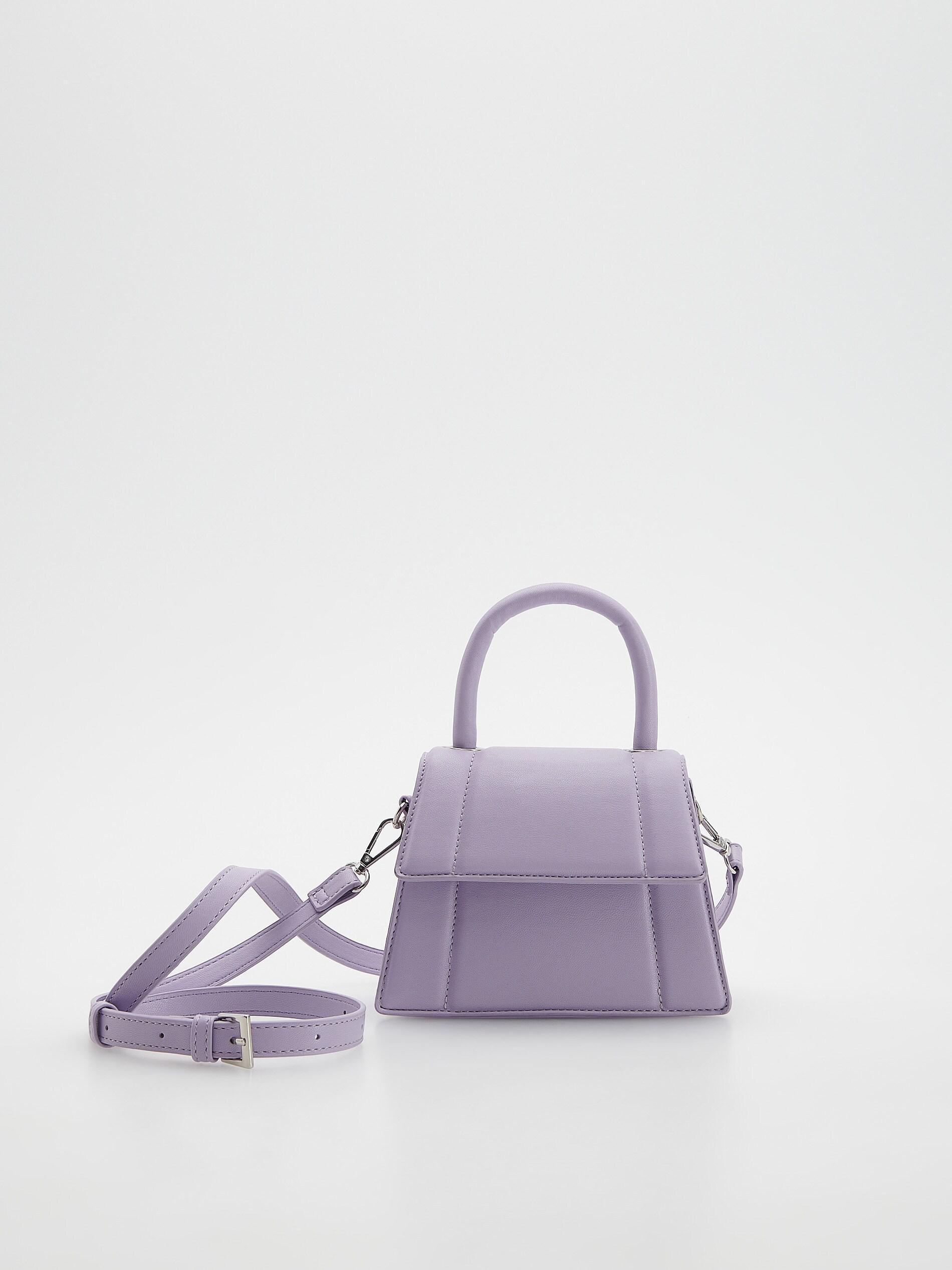 Lavender Imitation Leather Handbag, , large image number 2