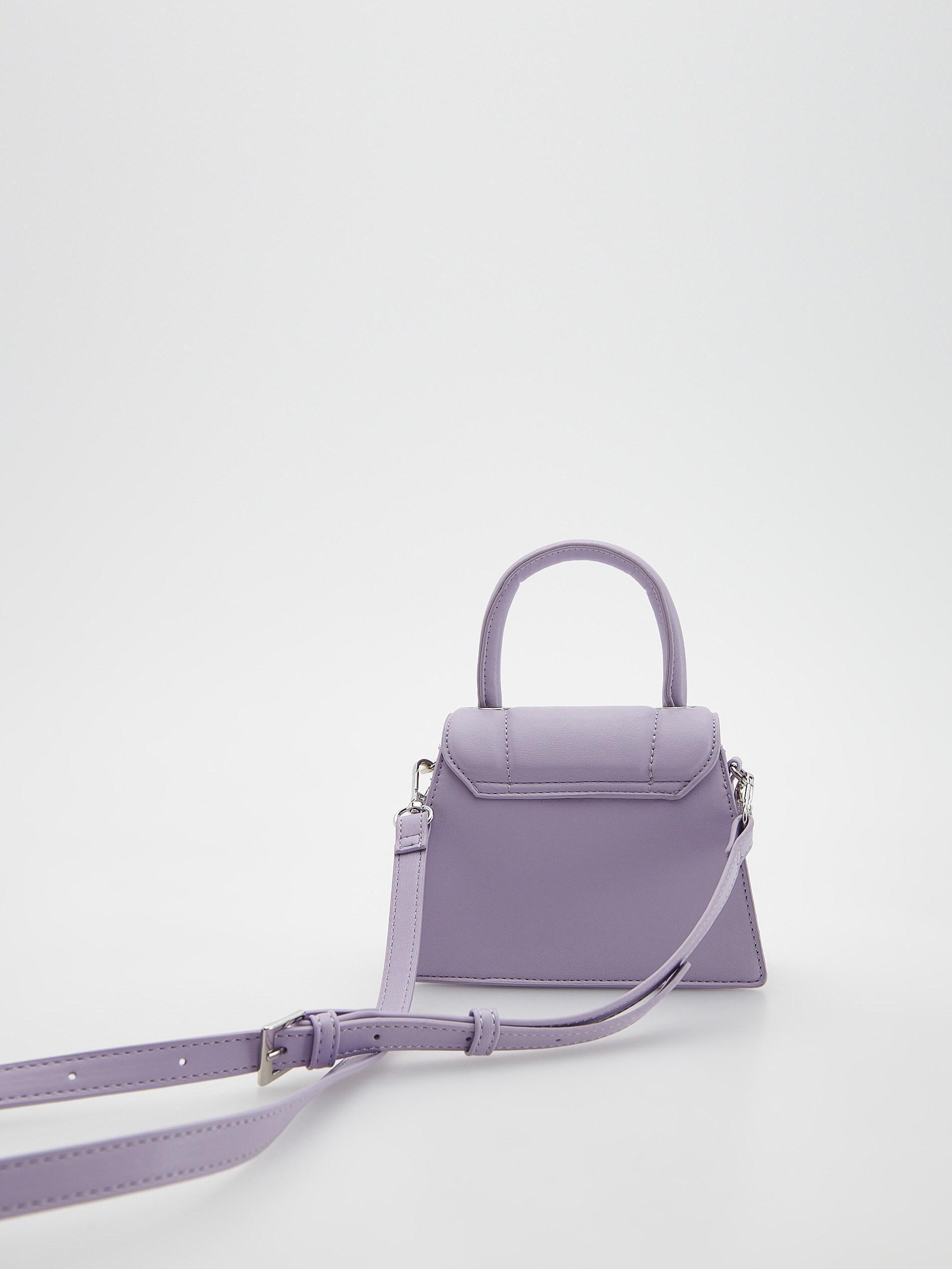 Lavender Imitation Leather Handbag, , large image number 3