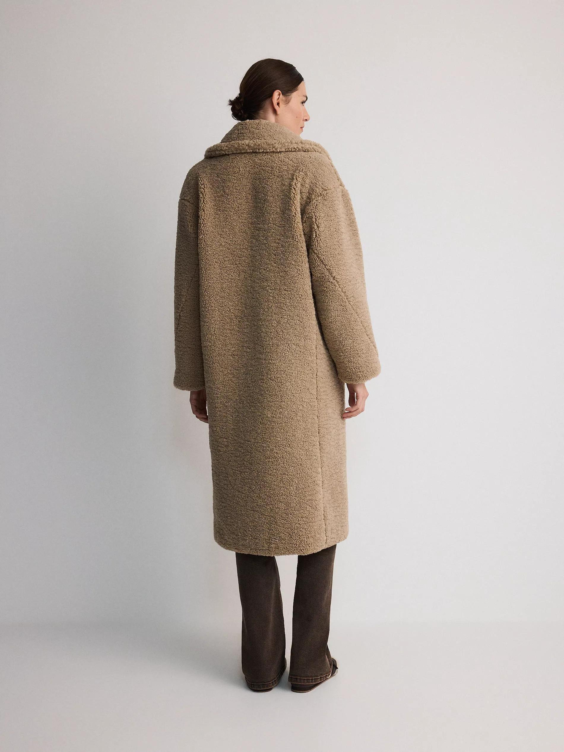 Beige Oversize Coat, , large image number 3