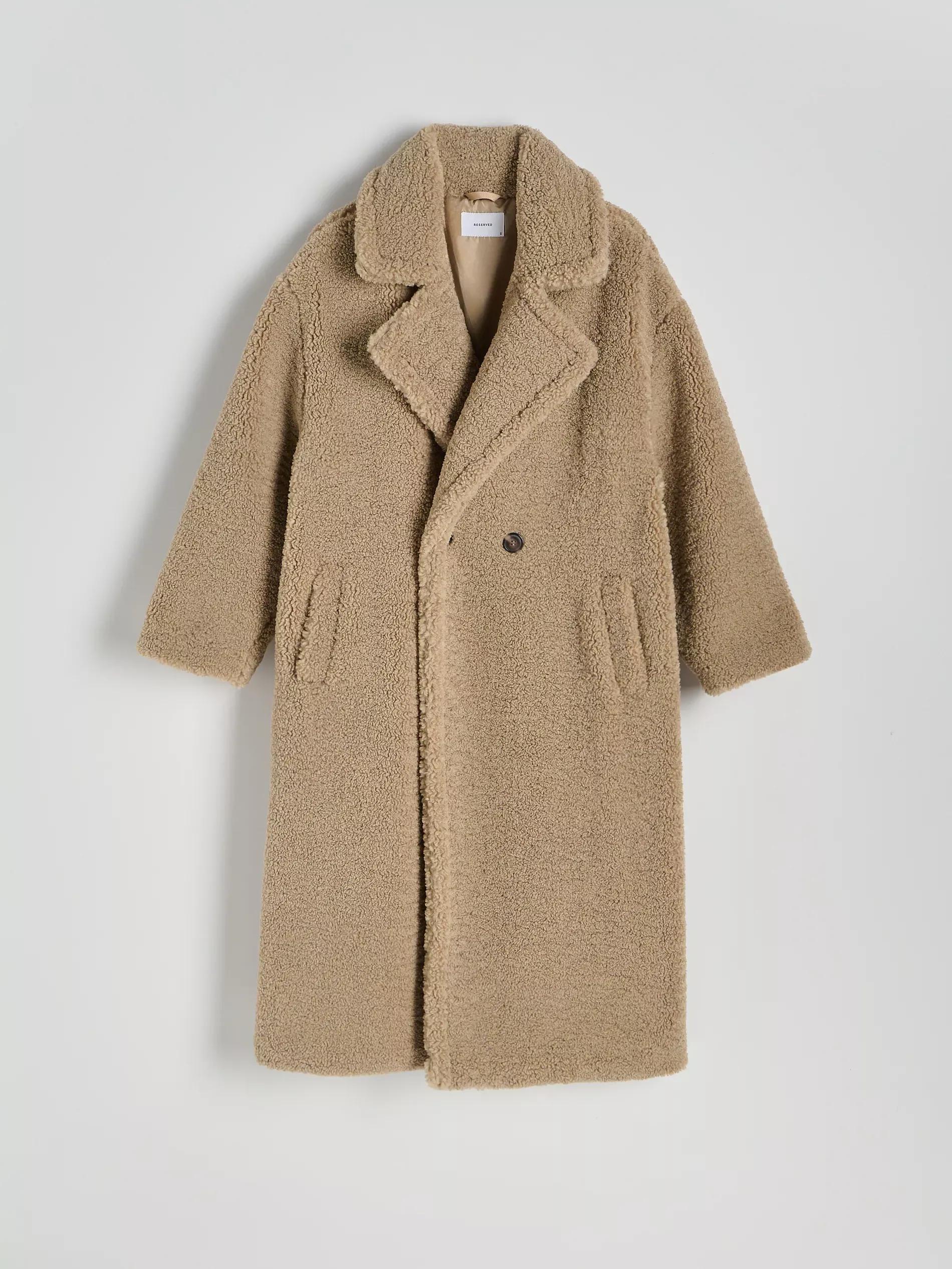 Beige Oversize Coat, , large image number 5