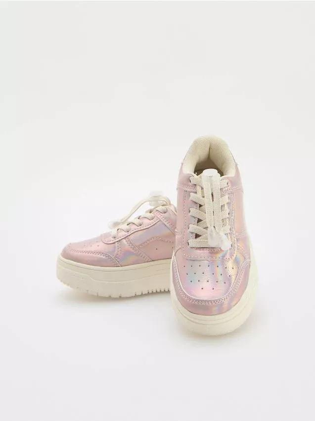 multicolor Holographic effect sneakers, , large image number 0