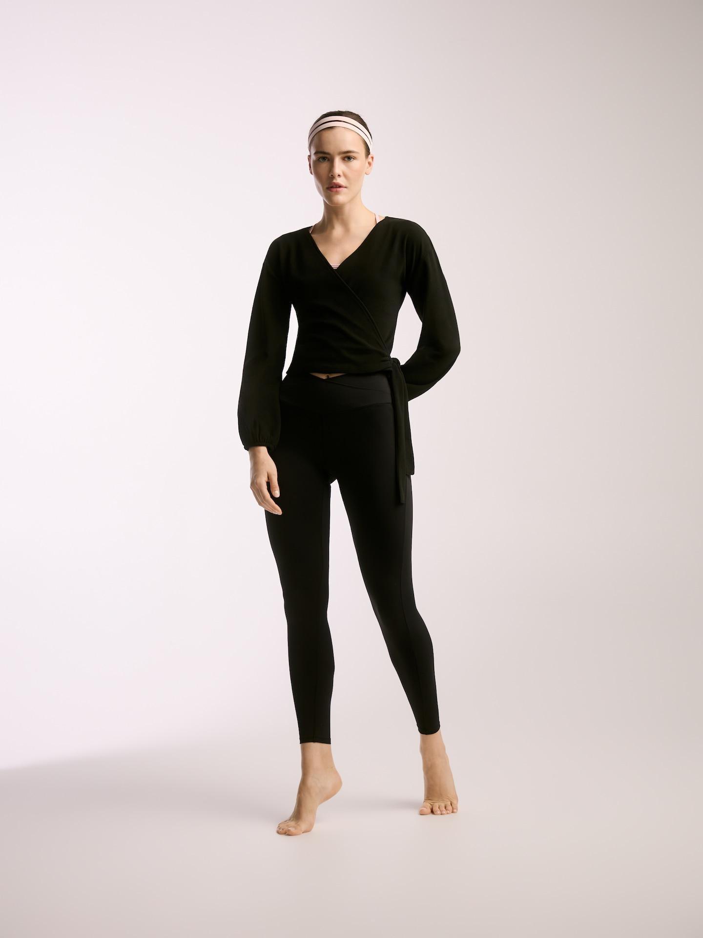 Black Sweatshirt With Tie Detail, Black, medium