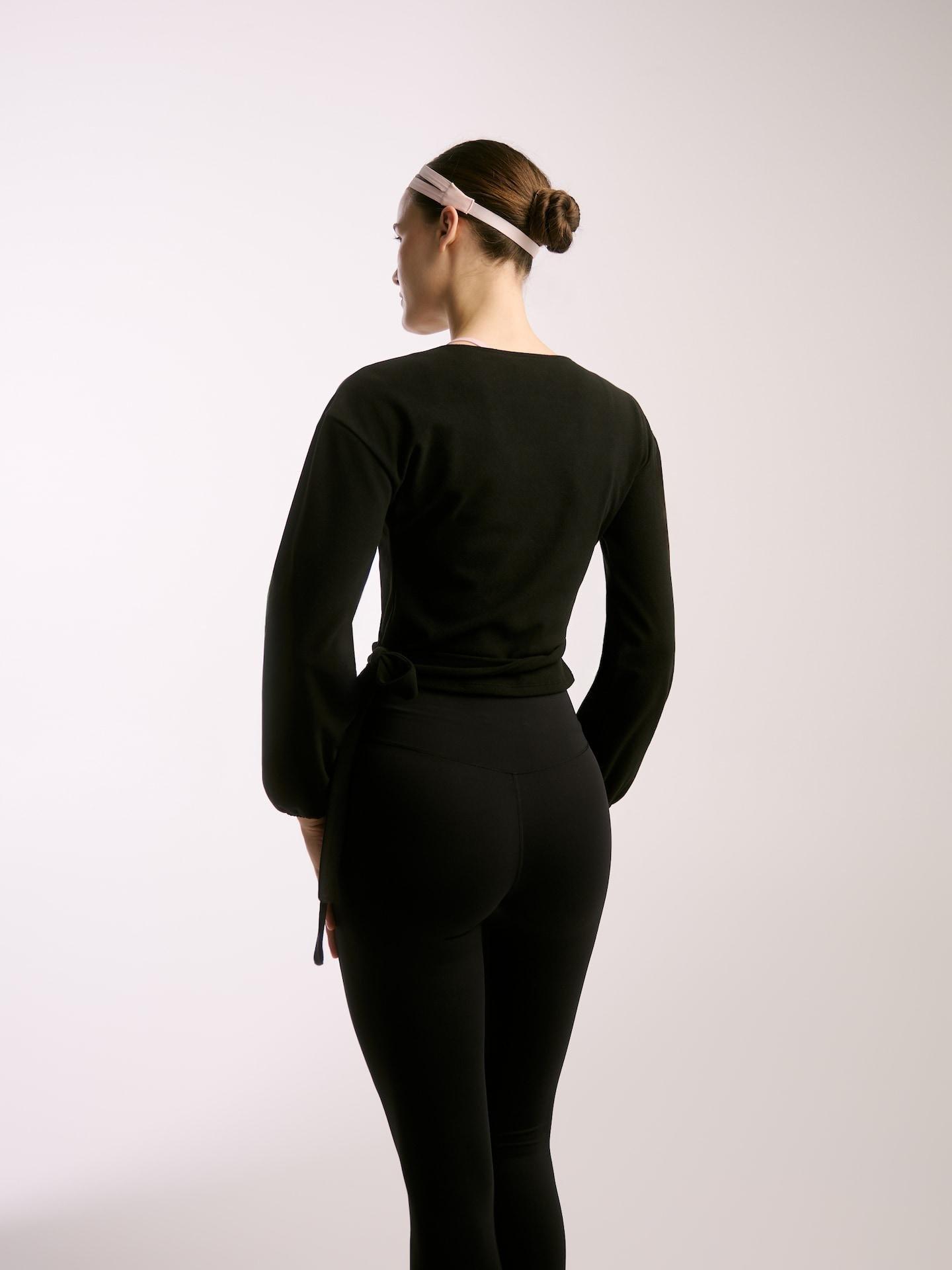 Black Sweatshirt With Tie Detail, Black, medium