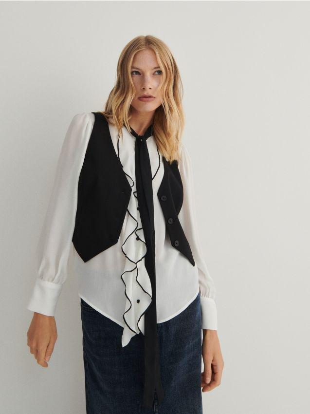 Black Suit Vest, , large image number 0