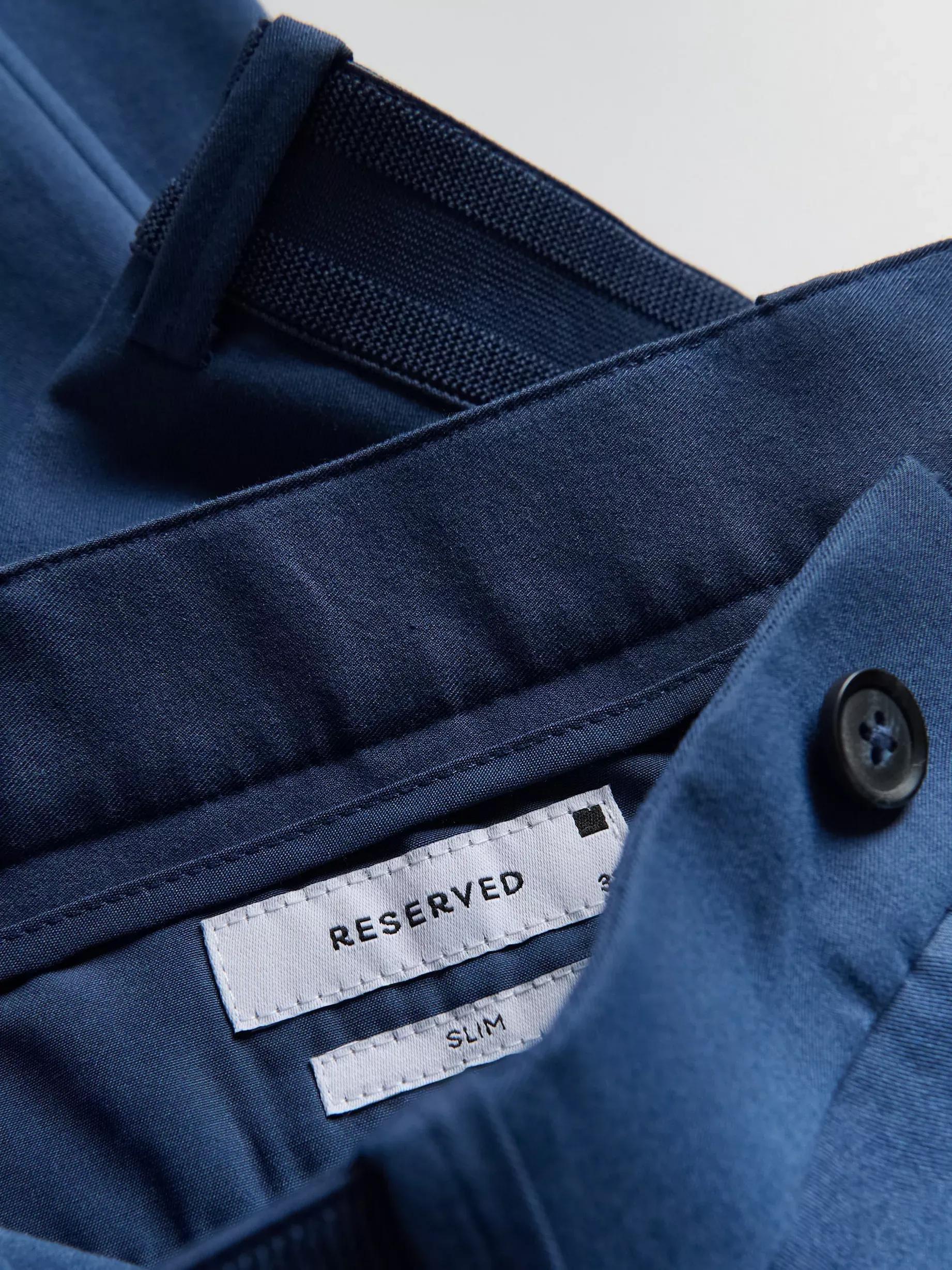 Blue Slim Fit Chino Pants, , large image number 2