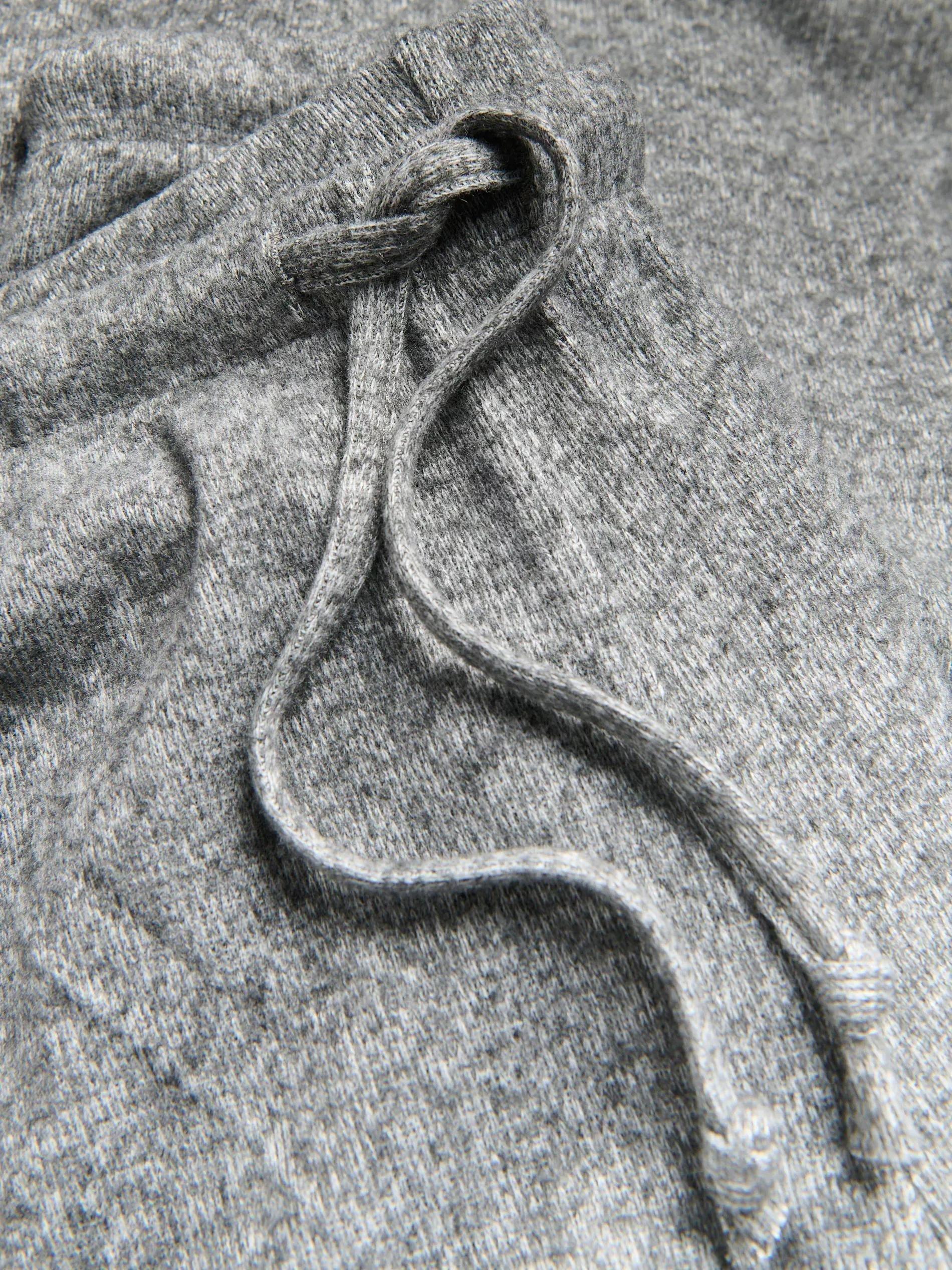 LIGHT GREY Knit trousers with tie, Light grey, large image number 4